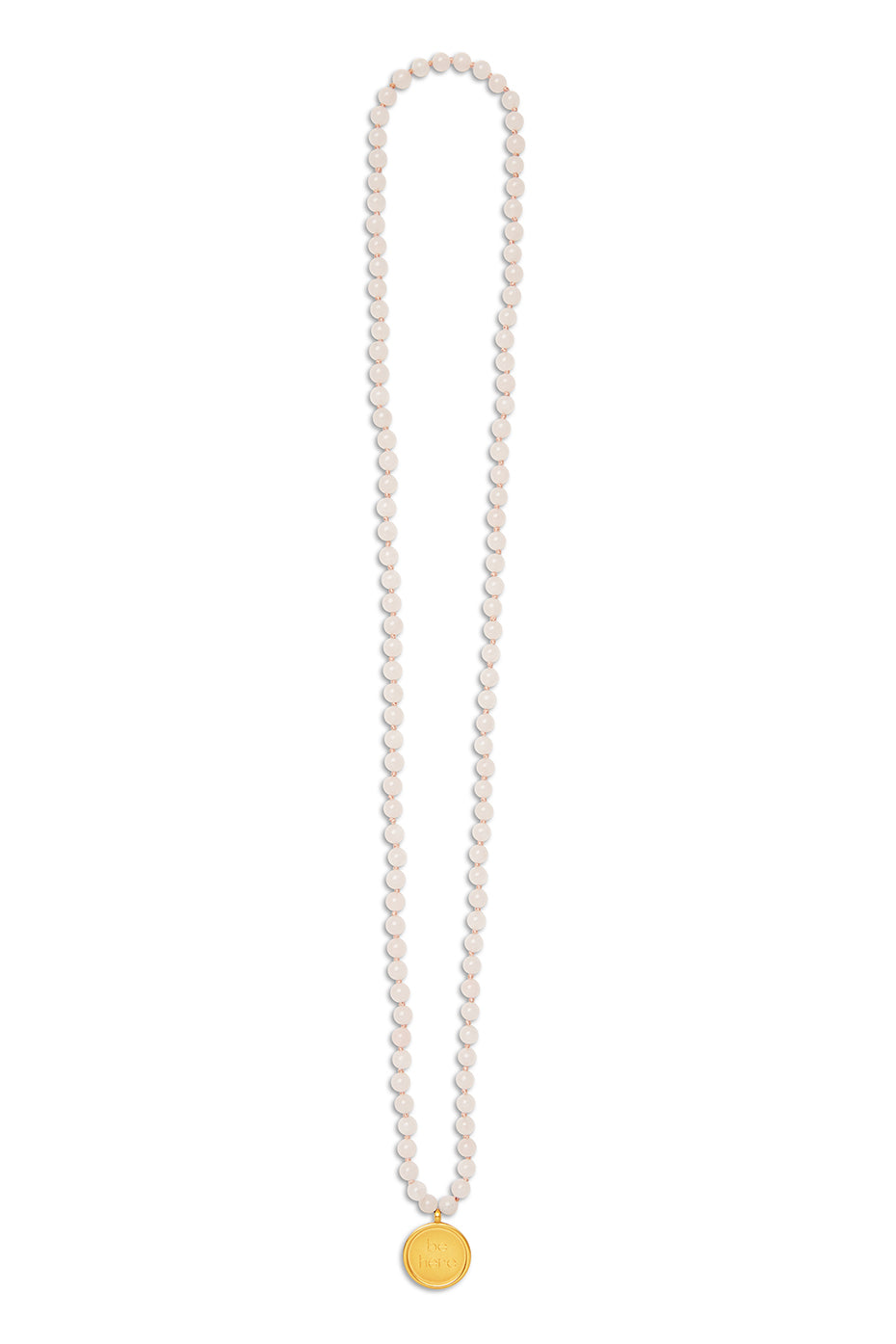 Collier Mala Quartz Rose