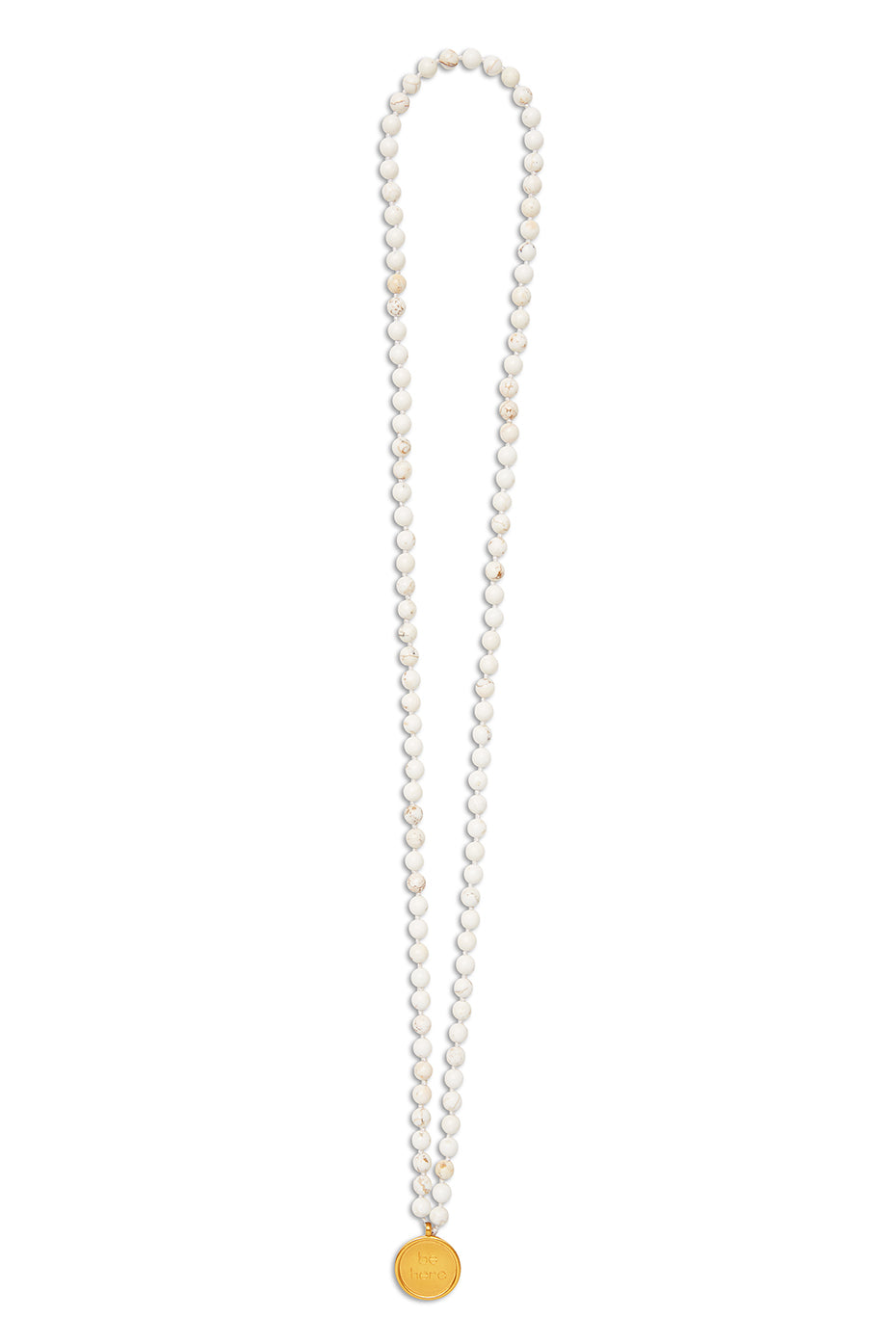 Collier Mala Turquoise Blanche