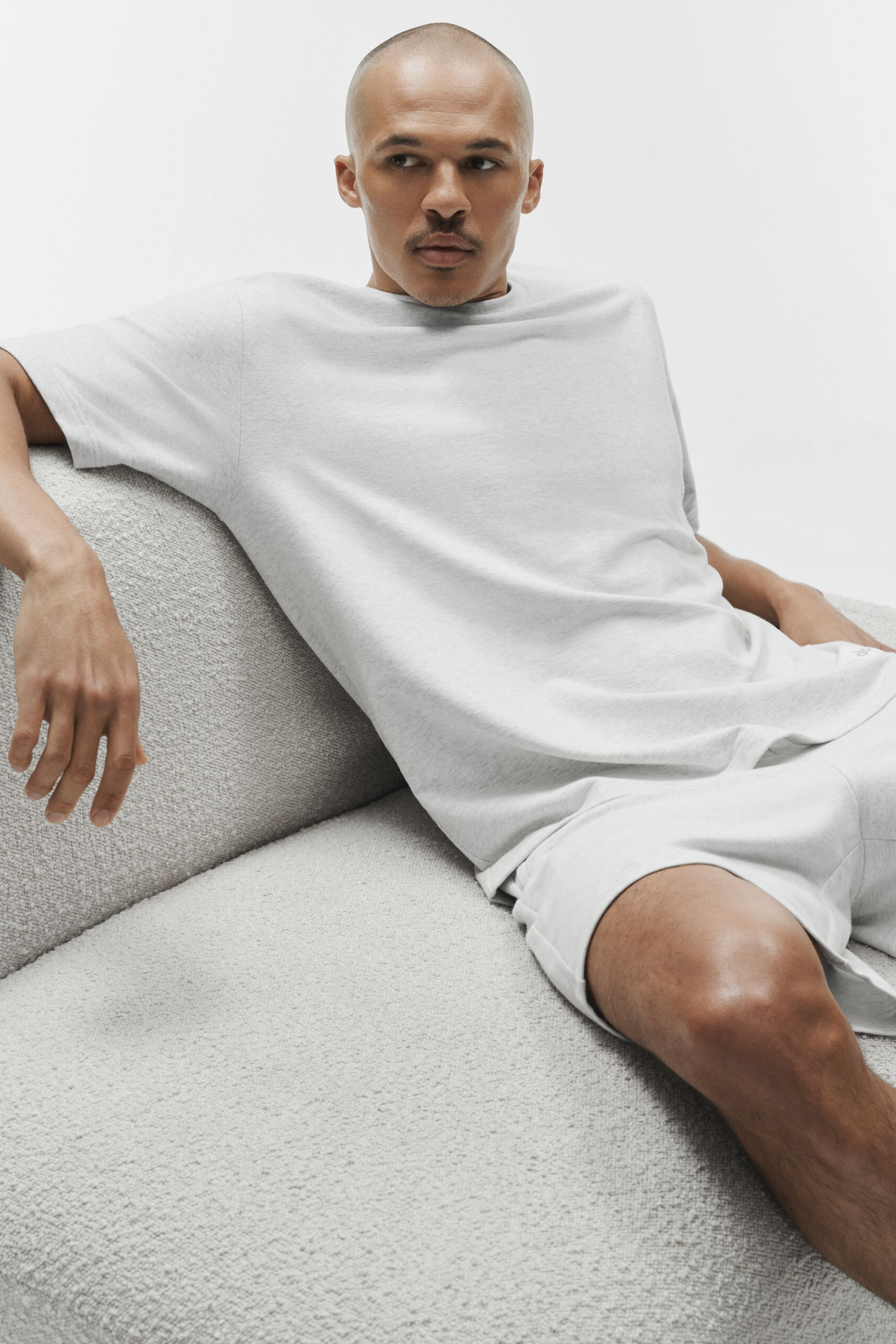 T-Shirt Double Take - White Heather