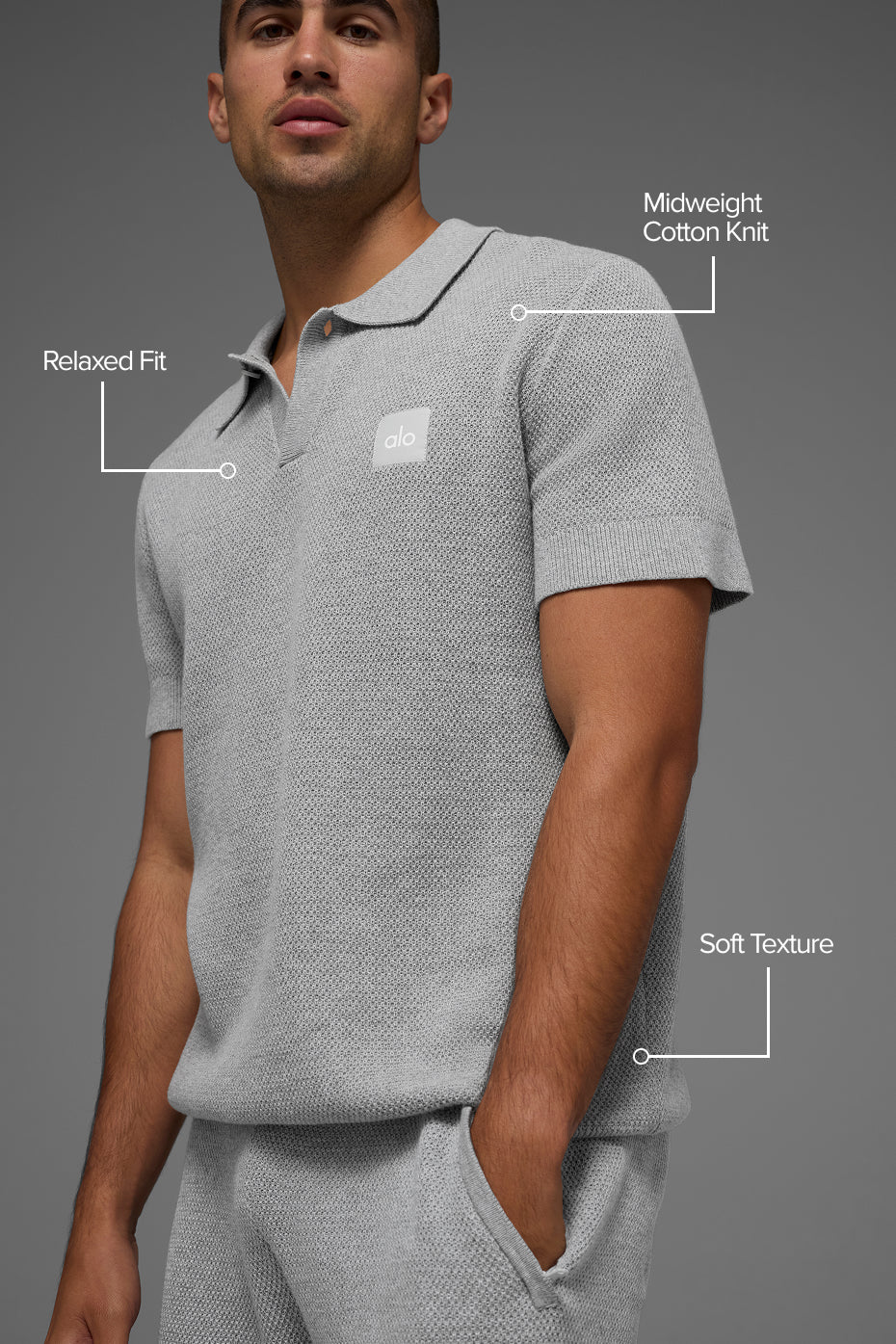 Polo En Maille Sports Club - Athletic Heather Grey