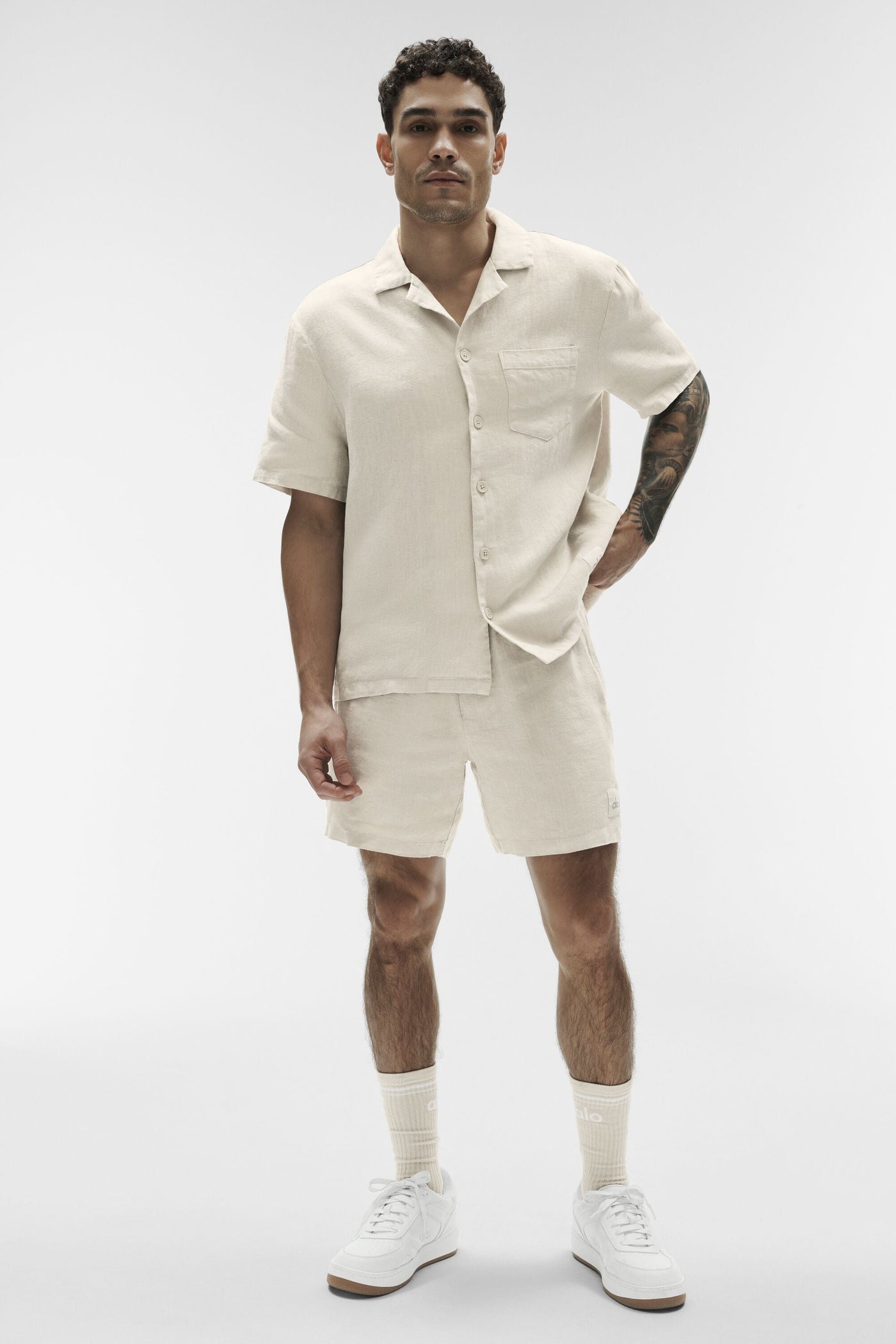 Chemise Manches Courtes Linen Days - Bone