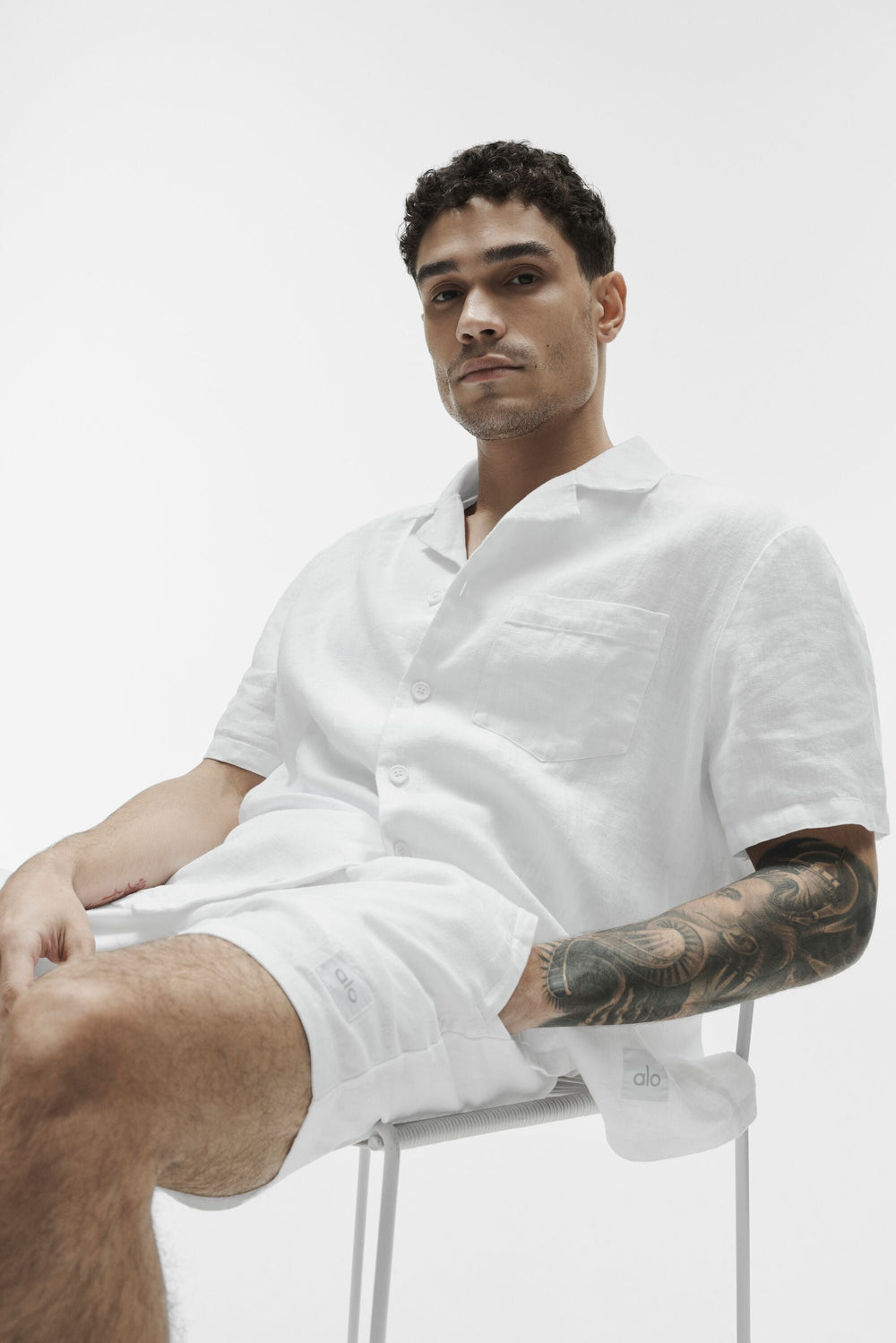 Chemise Manches Courtes Linen Days - Blanc