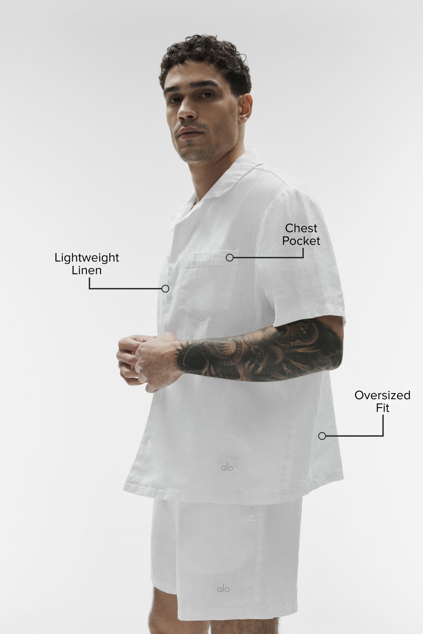 Chemise Manches Courtes Linen Days - Blanc