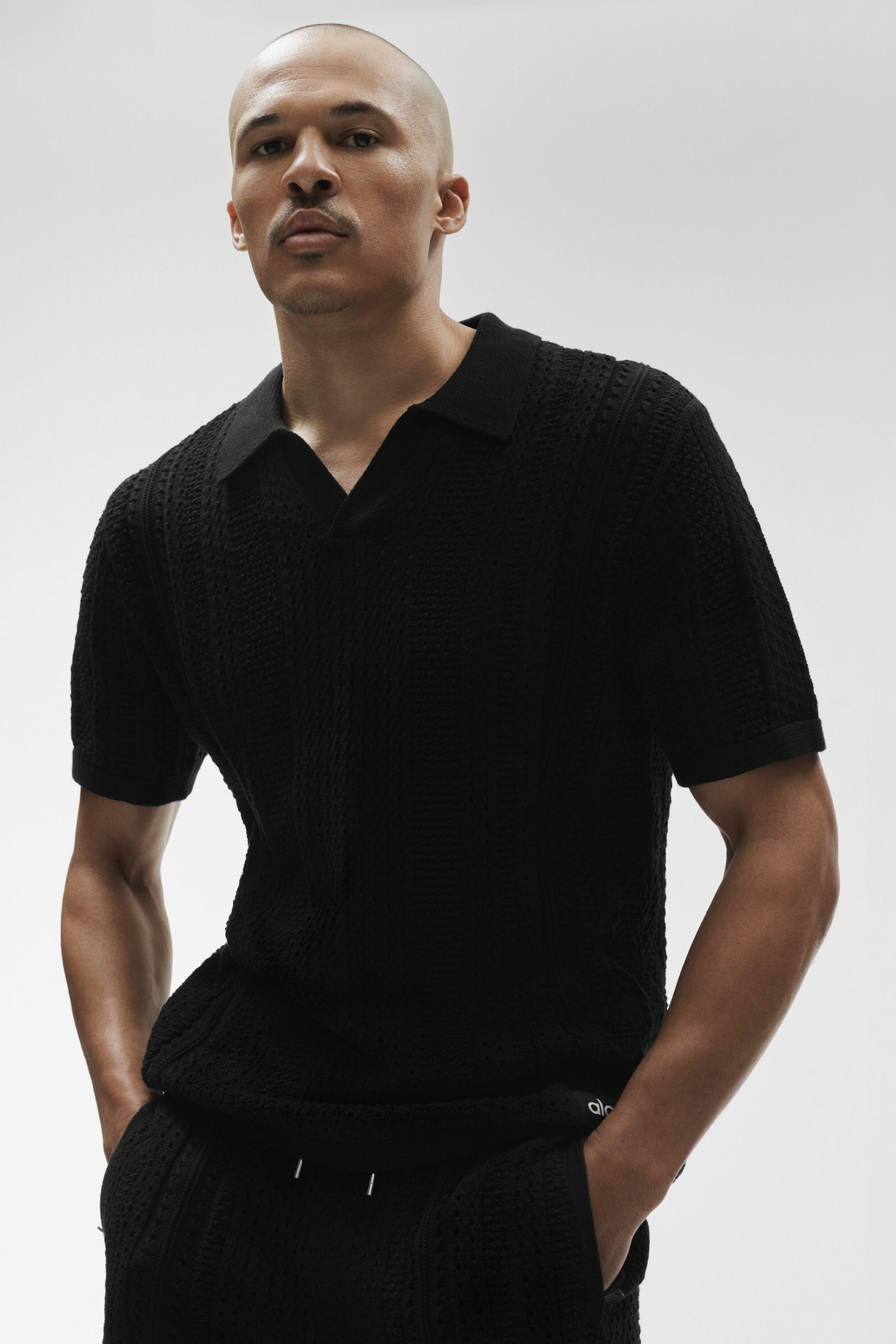 Polo Manches Courtes En Maille Coastline - Noir