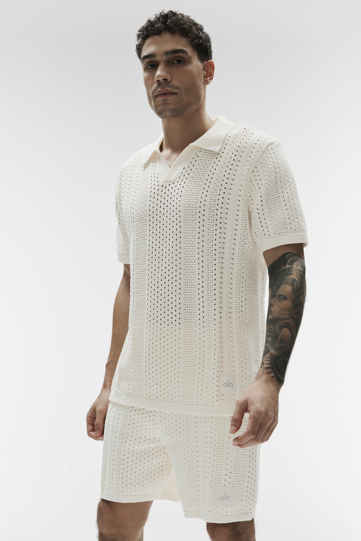 Polo Manches Courtes En Maille Coastline - Ivory
