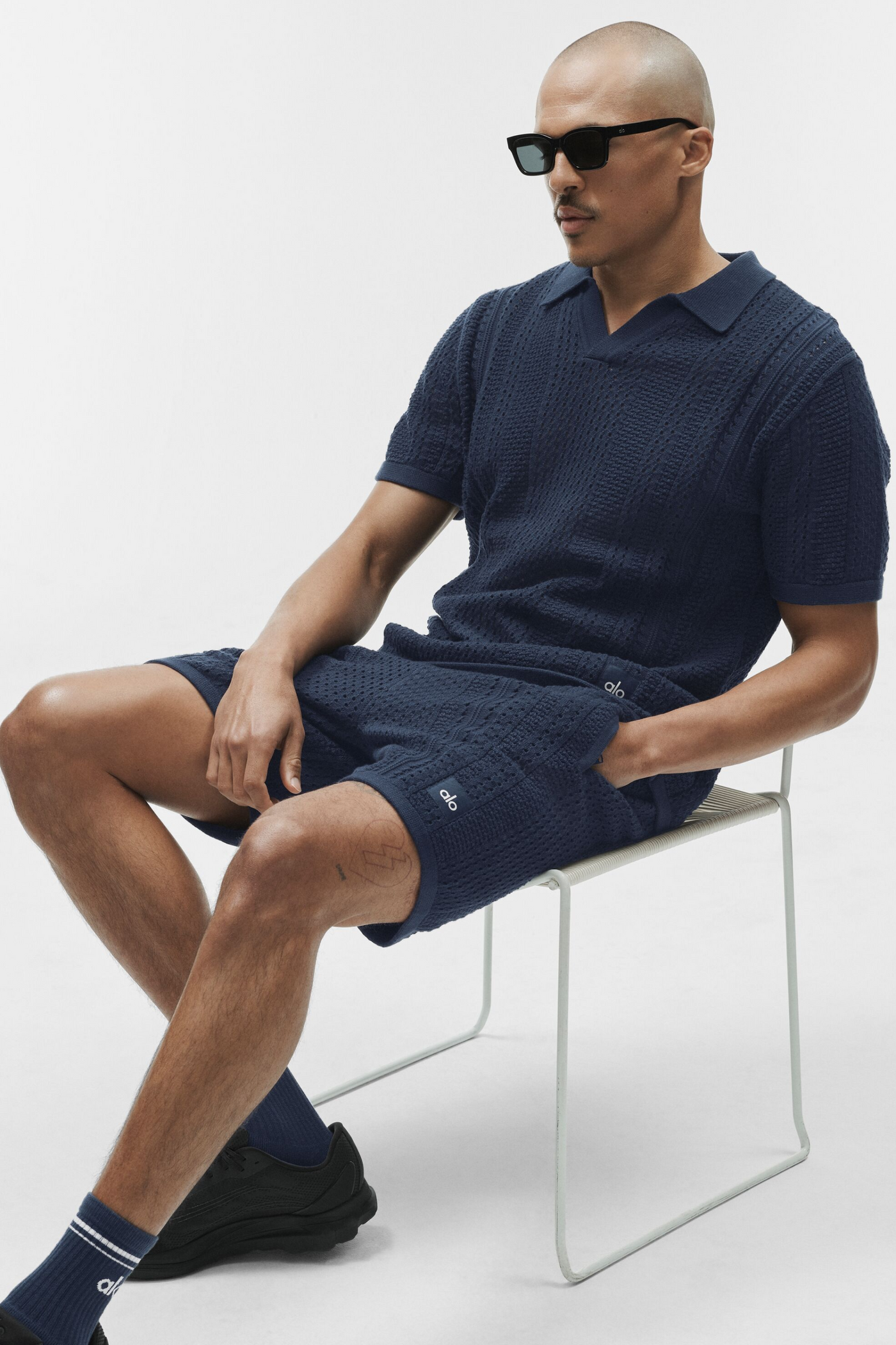 Polo Manches Courtes En Maille Coastline - Navy