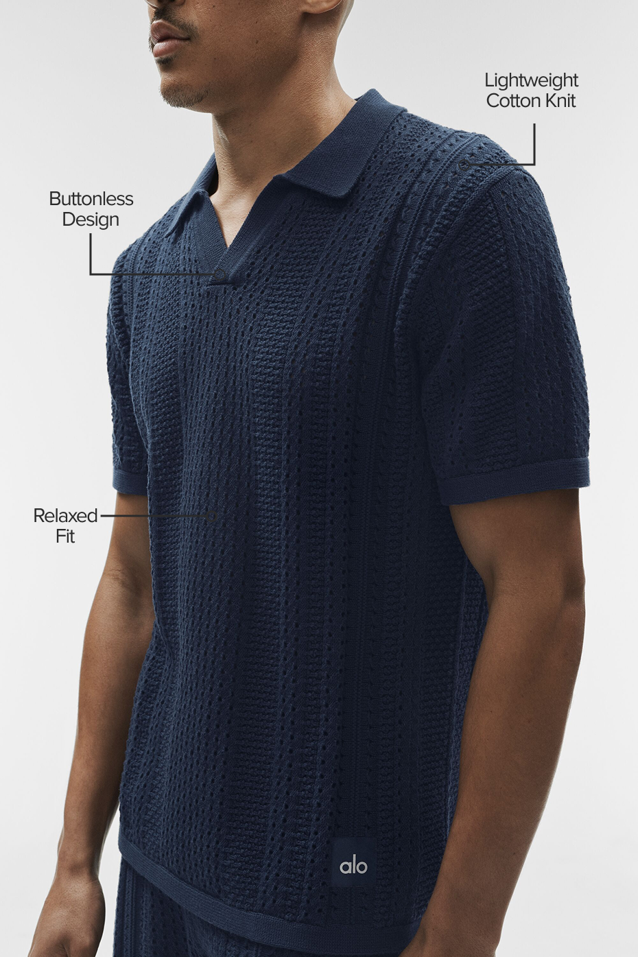 Polo Manches Courtes En Maille Coastline - Navy