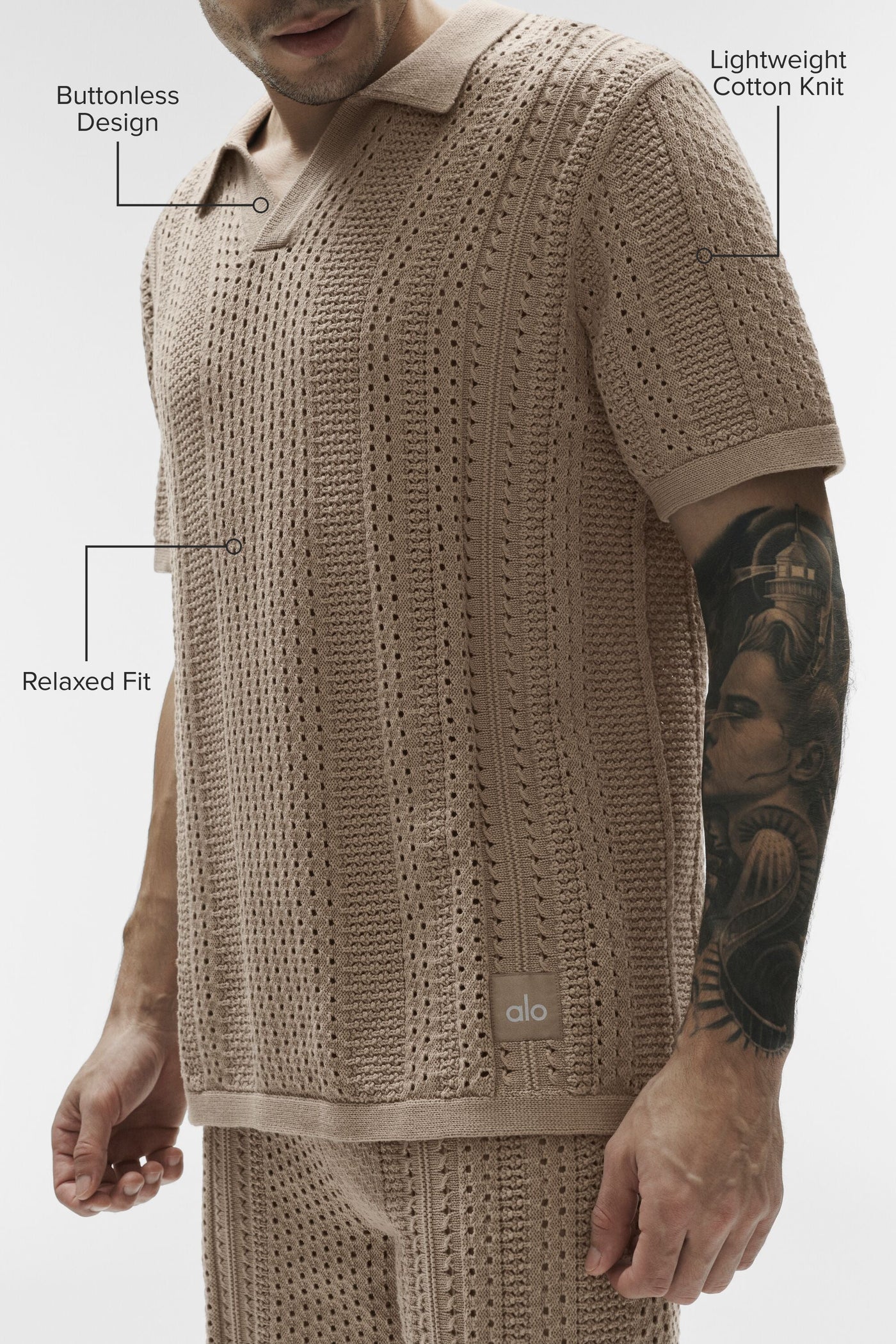 Polo Coastline en maille à manches courtes - Gravel