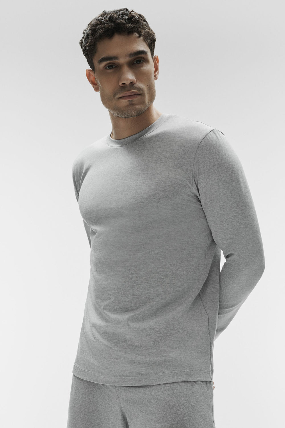 Haut Manches Longues À Col Ras-Du-Cou Conquer Reform - Athletic Heather Grey