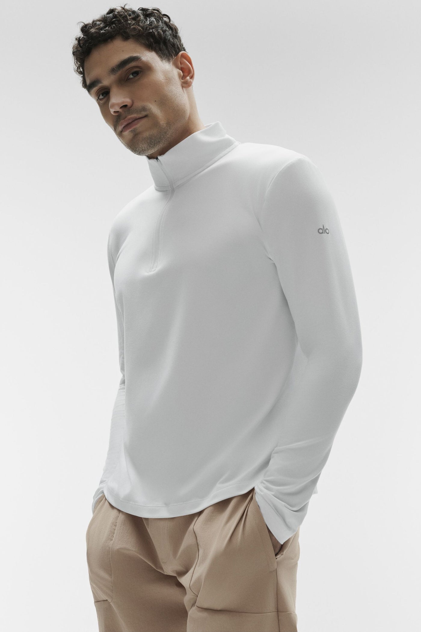 Conquer Manches longues 1/4 Zip Reform - Blanc