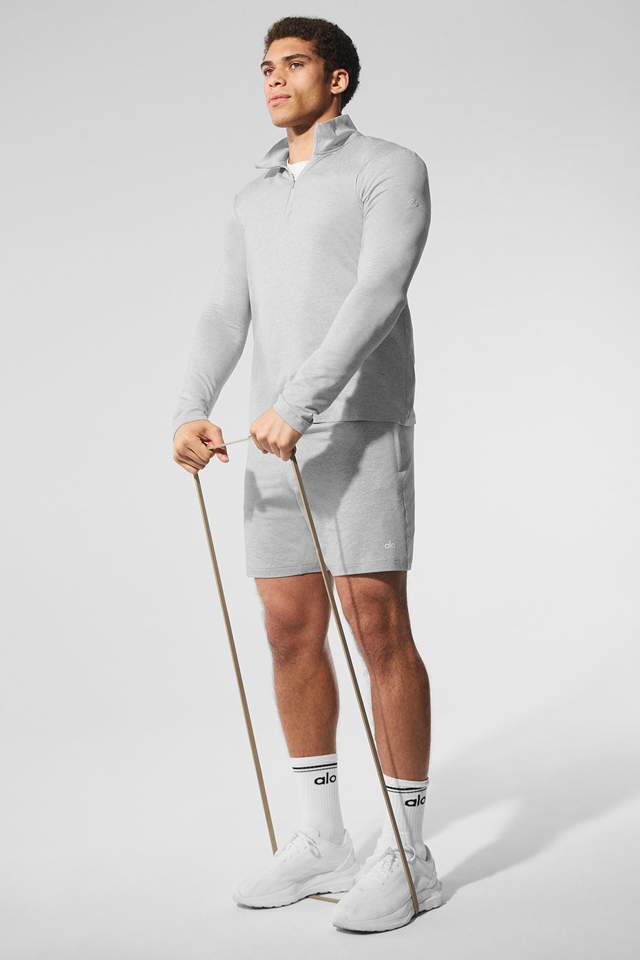 Conquer Manches longues 1/4 Zip Reform - Athletic Heather Grey