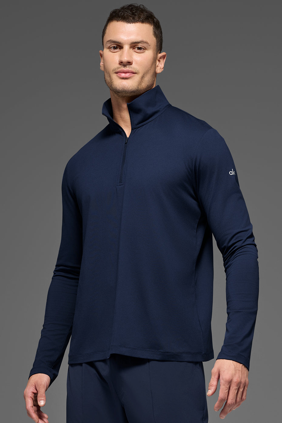 PULL MANCHES LONGUES À FERMETURE ÉCLAIR 1/4 CONQUER REFORM - Bleu marine