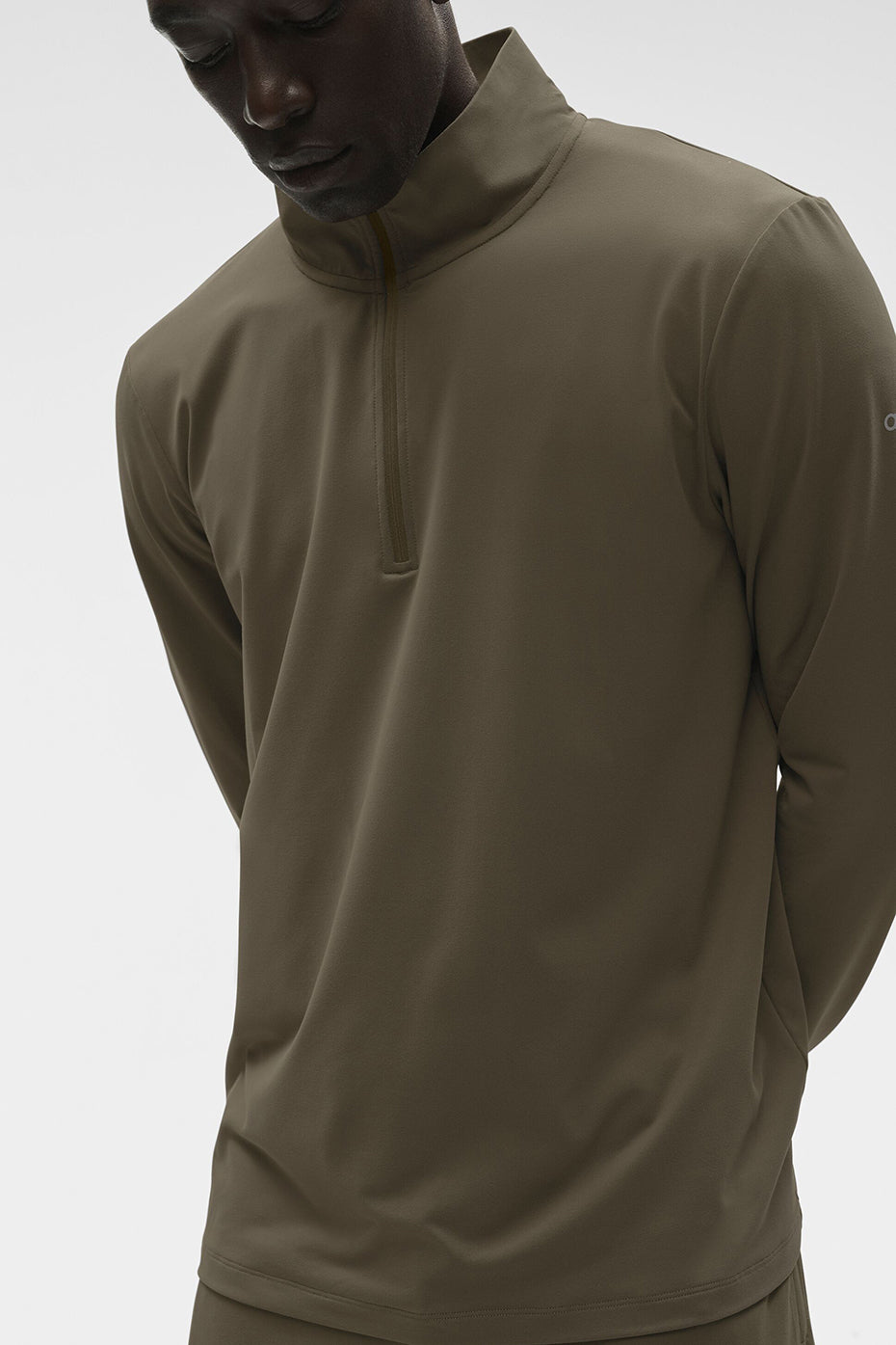 Conquer Manches longues 1/4 Zip Reform - Olive Tree