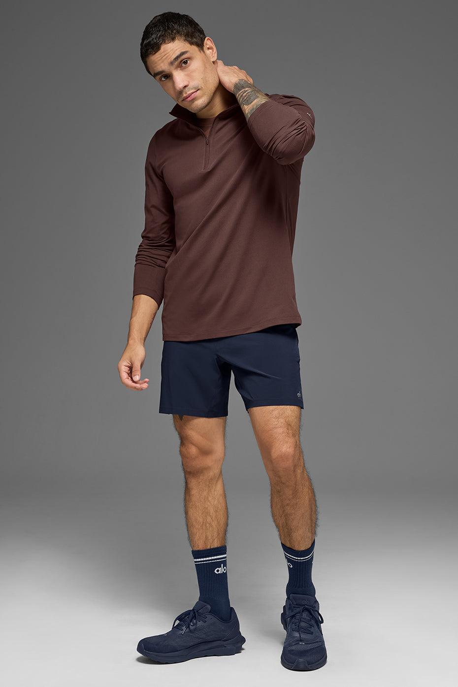 Conquer Chandail 1/4 Zip Reform - Brownstone