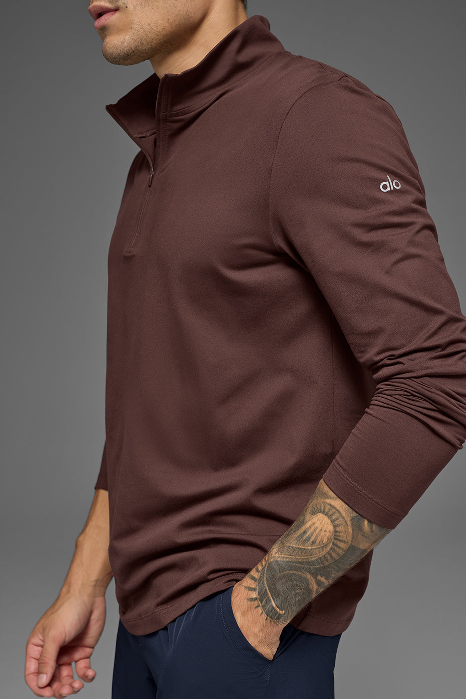 Conquer Chandail 1/4 Zip Reform - Brownstone