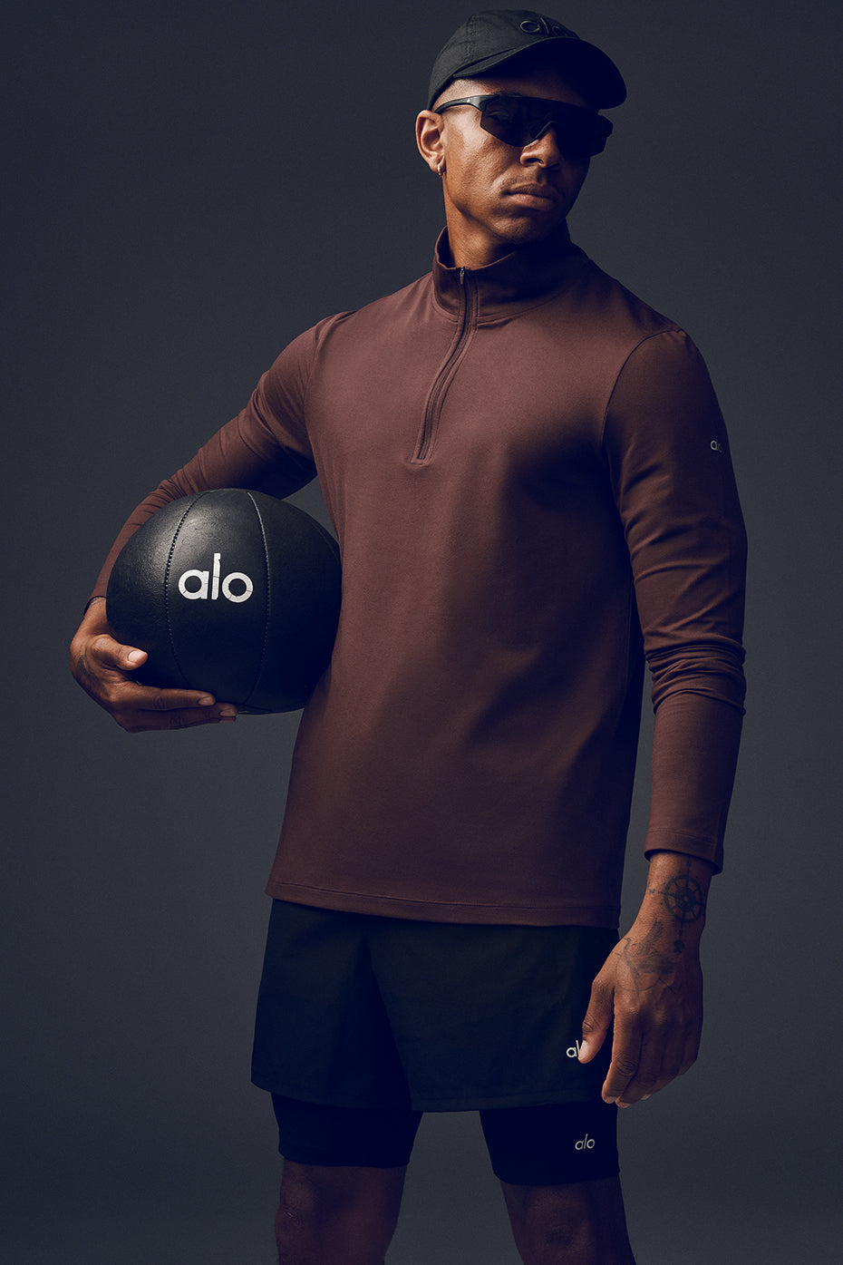 Conquer Chandail 1/4 Zip Reform - Brownstone