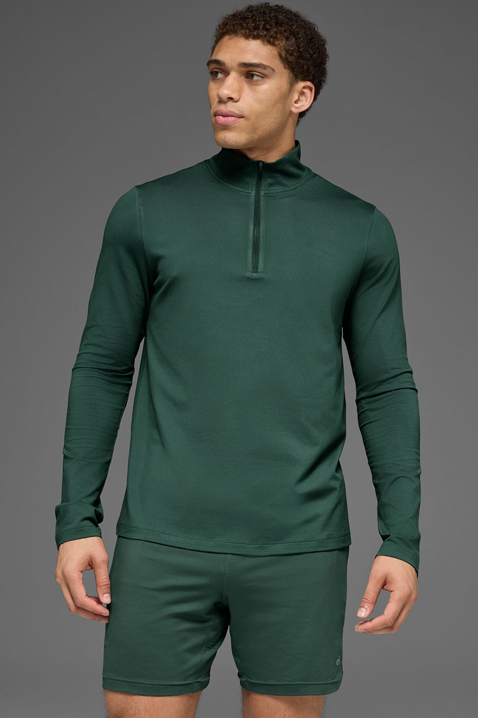 Conquer Manches longues 1/4 Zip Reform - Clover Green