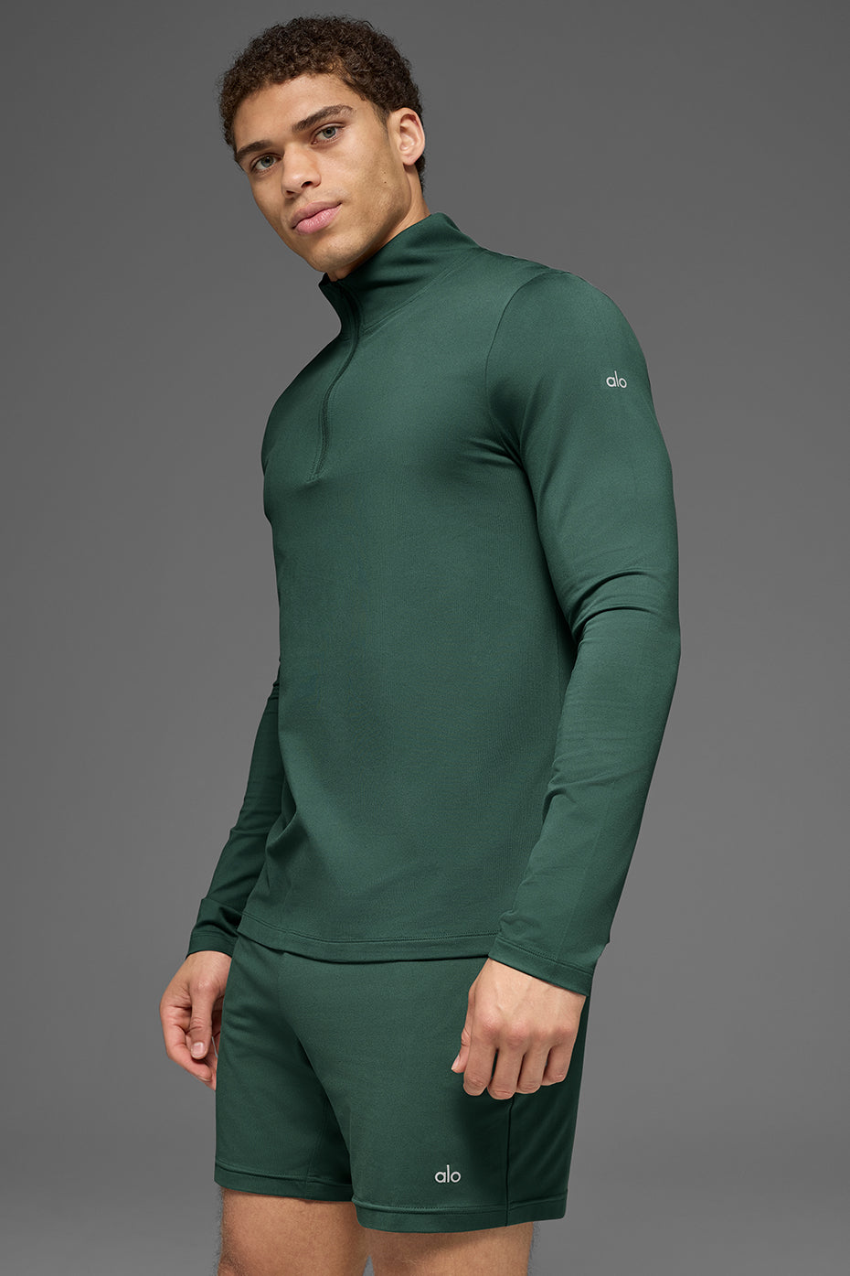 Conquer Manches longues 1/4 Zip Reform - Clover Green
