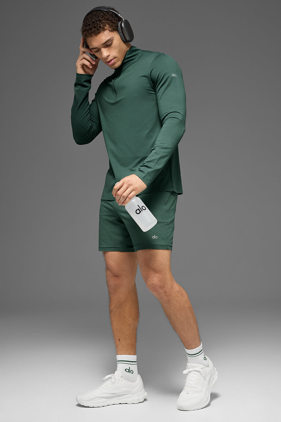 Conquer Manches longues 1/4 Zip Reform - Clover Green