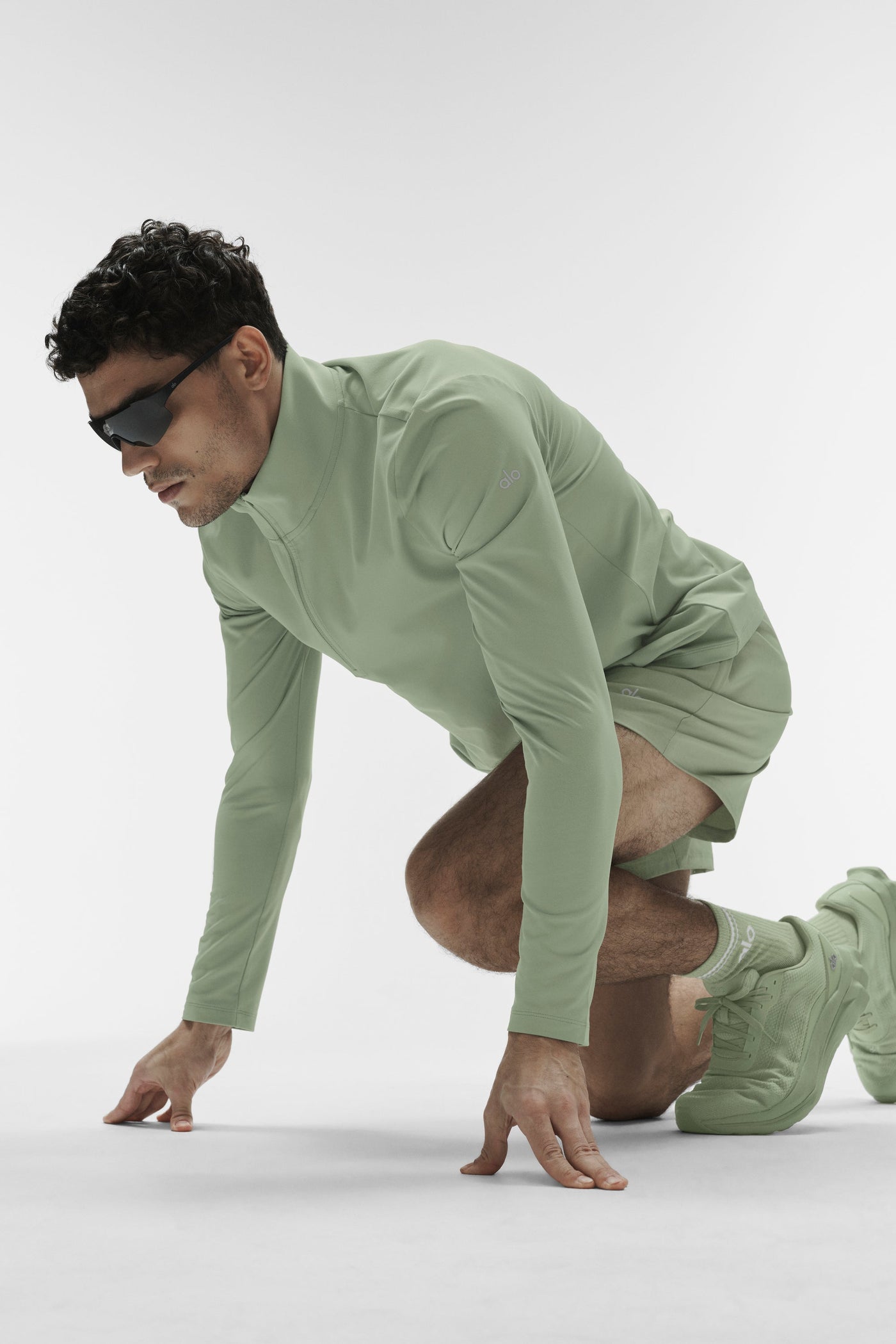Conquer Manches longues 1/4 Zip Reform - Dune Grass