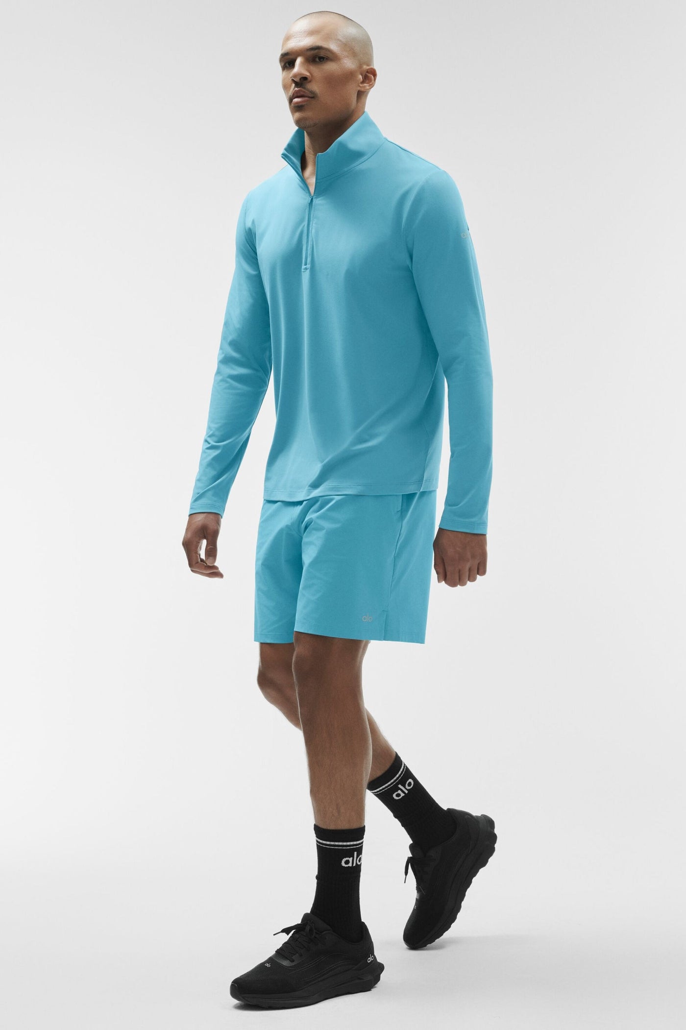 Conquer Manches longues 1/4 Zip Reform - Blue Breeze