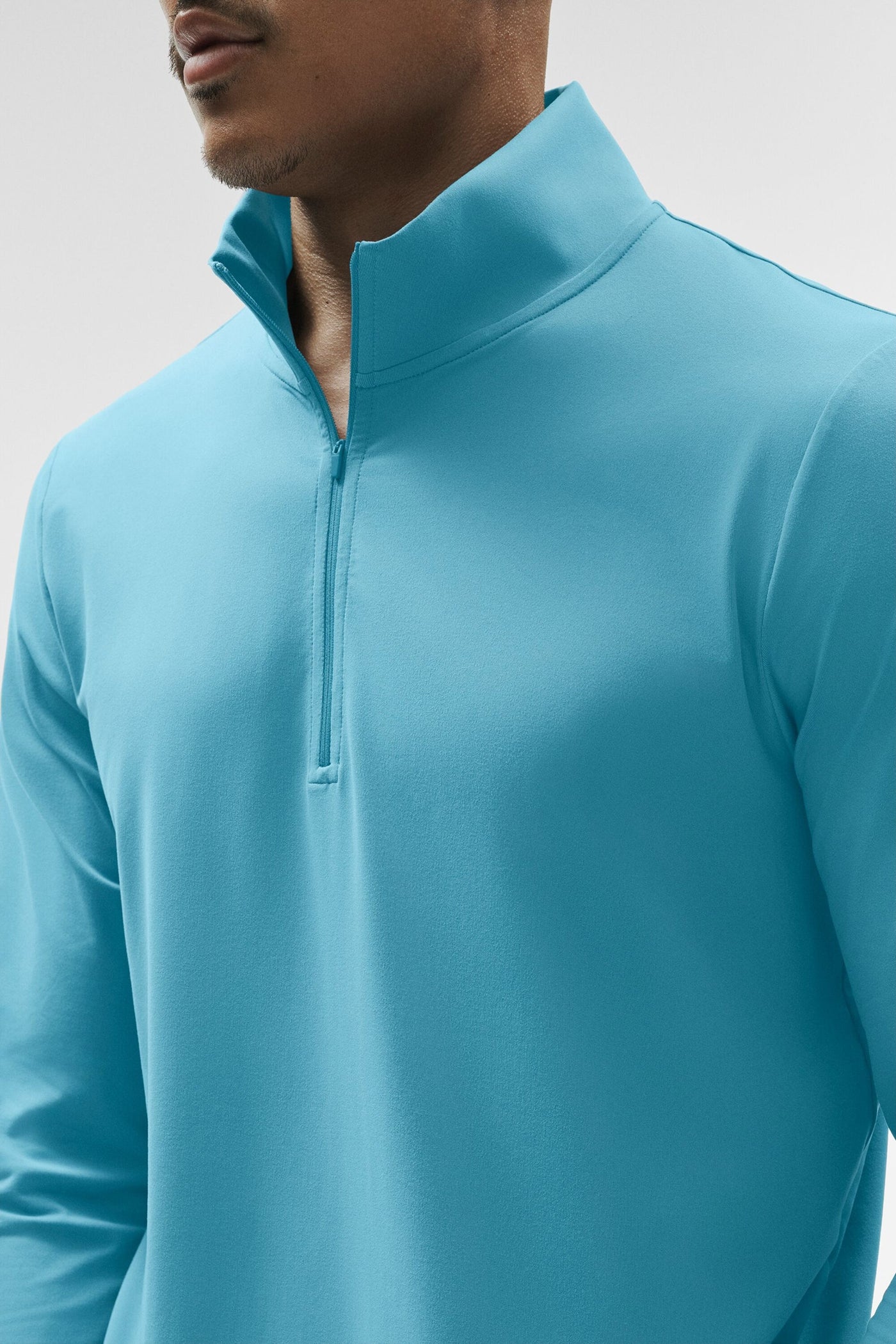 Conquer Manches longues 1/4 Zip Reform - Blue Breeze