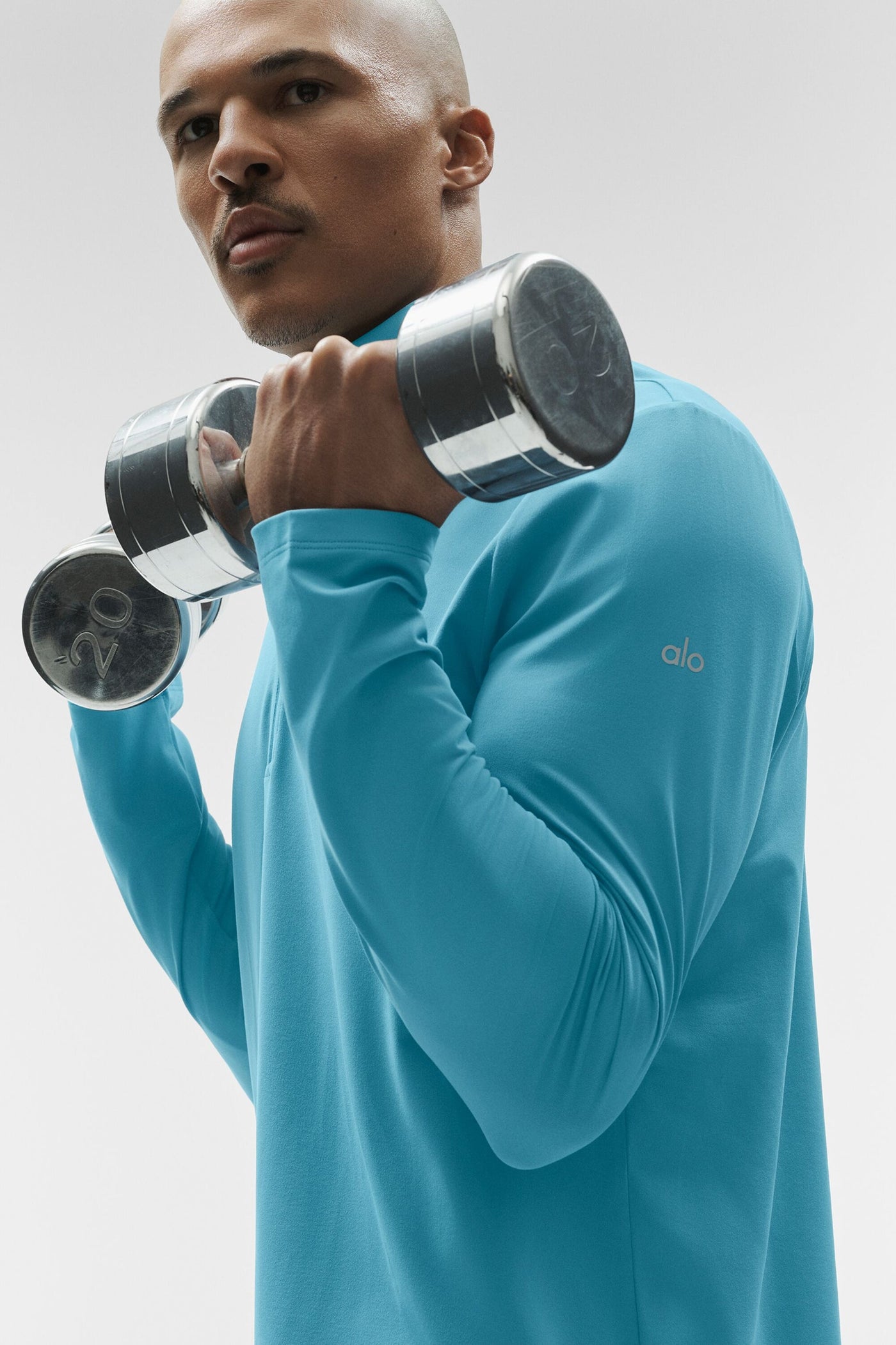 Conquer Manches longues 1/4 Zip Reform - Blue Breeze