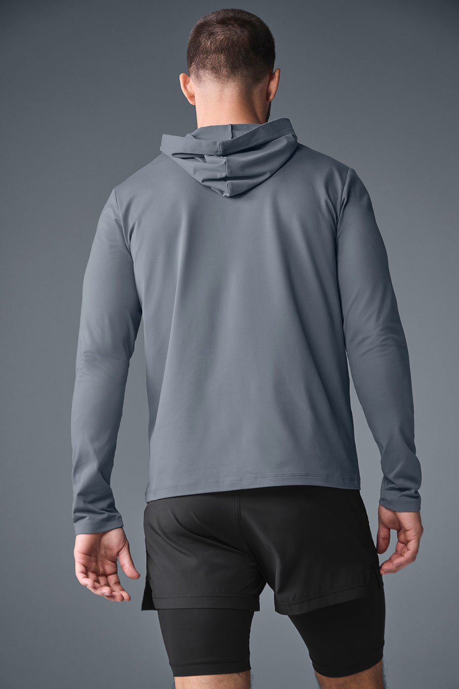 Haut Manches Longues À Capuche Conquer Reform - Steel Grey