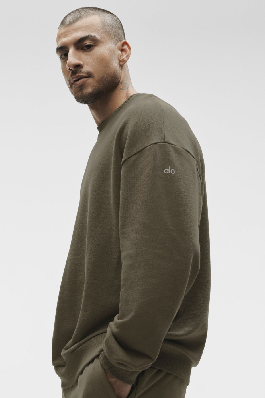 Pull Col Ras-Du-Cou Chill - Olive Tree