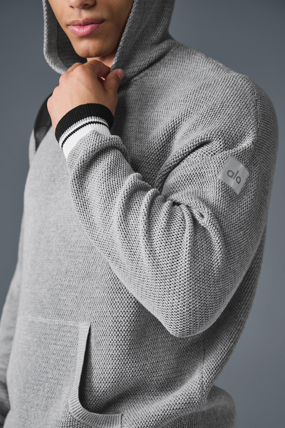 Sweat À Capuche En Maille Sports Club - Athletic Heather Grey