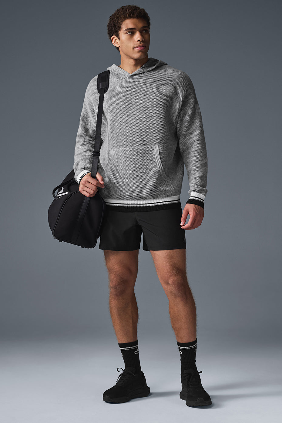 Sweat À Capuche En Maille Sports Club - Athletic Heather Grey