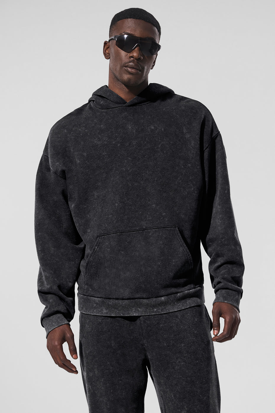 Sweat À Capuche Effet Délavé Chill Vintage - Black Wash