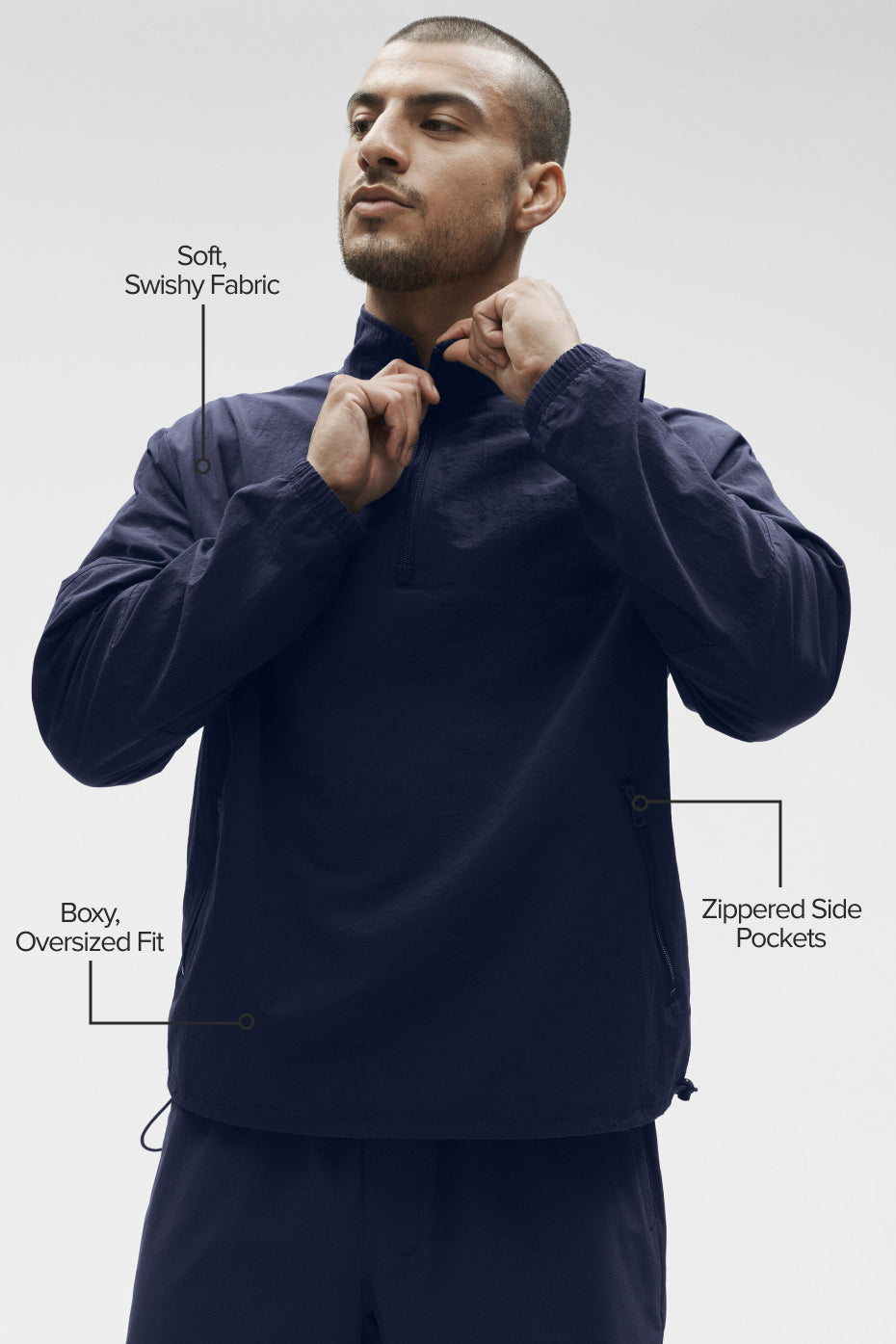 Pull Léger Takeaway Track - Navy