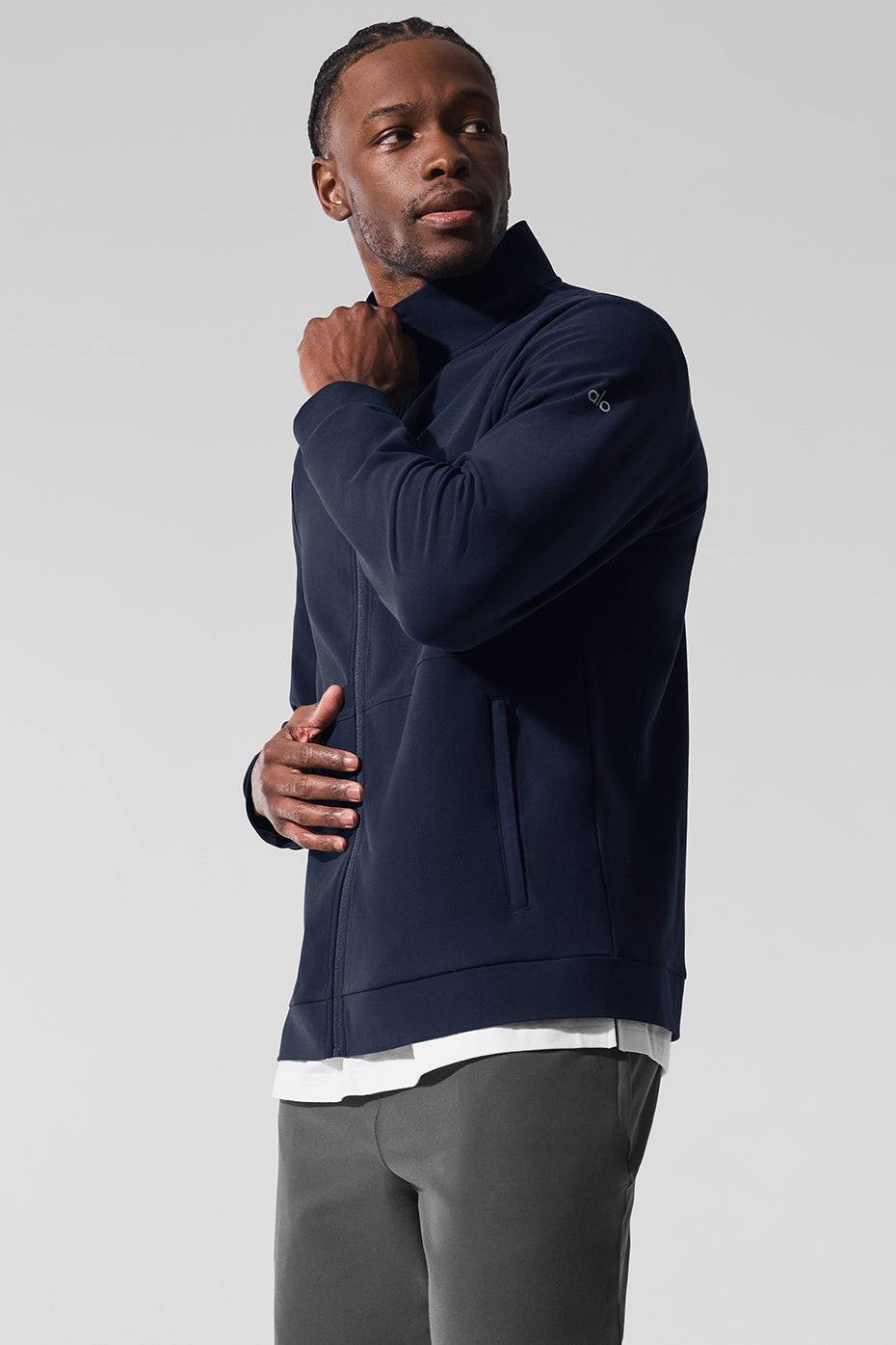 Haut Zippé À Col Montant Conquer Max - Navy
