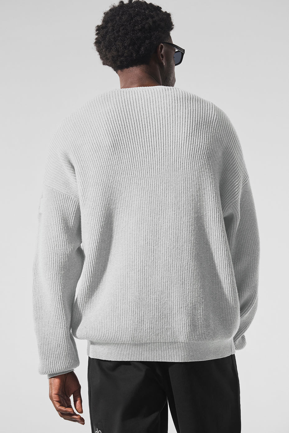 Sweat Col Ras-Du-Cou En Maille Côtelée Domain - Athletic Heather Grey