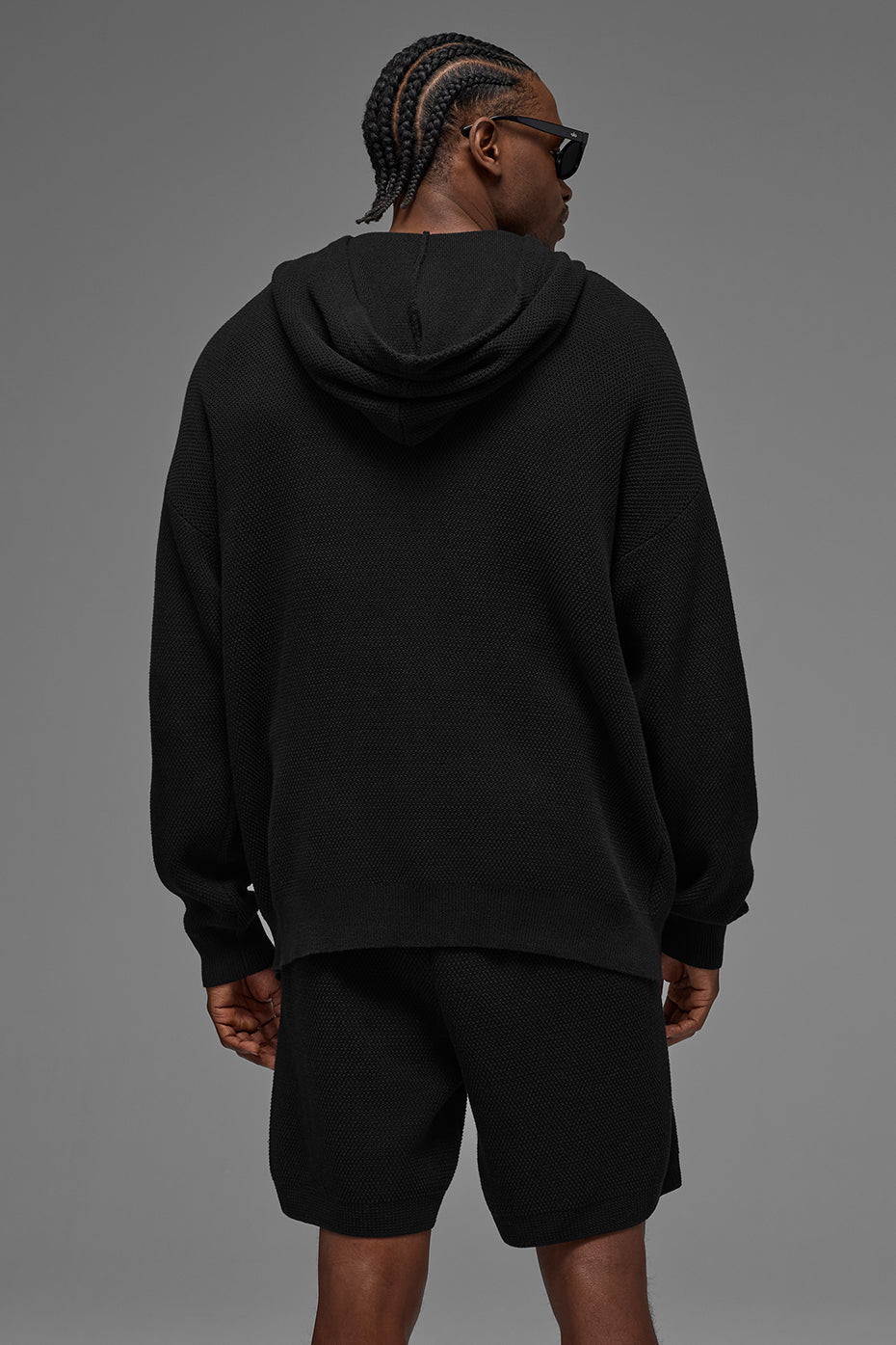 Sweat À Capuche En Maille Sports Club - Noir