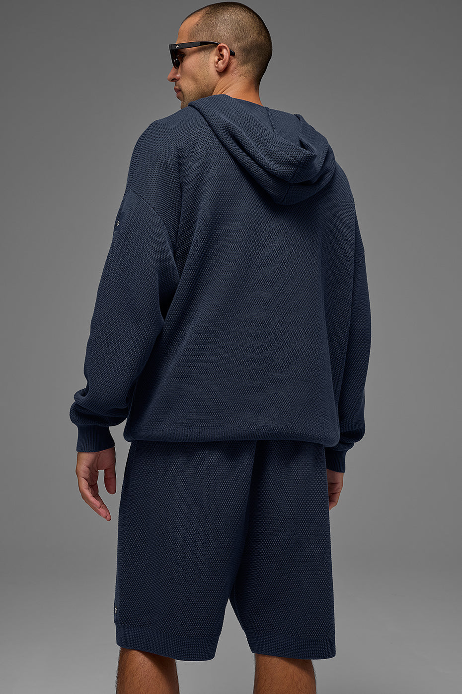 Sweat À Capuche En Maille Sports Club - Navy