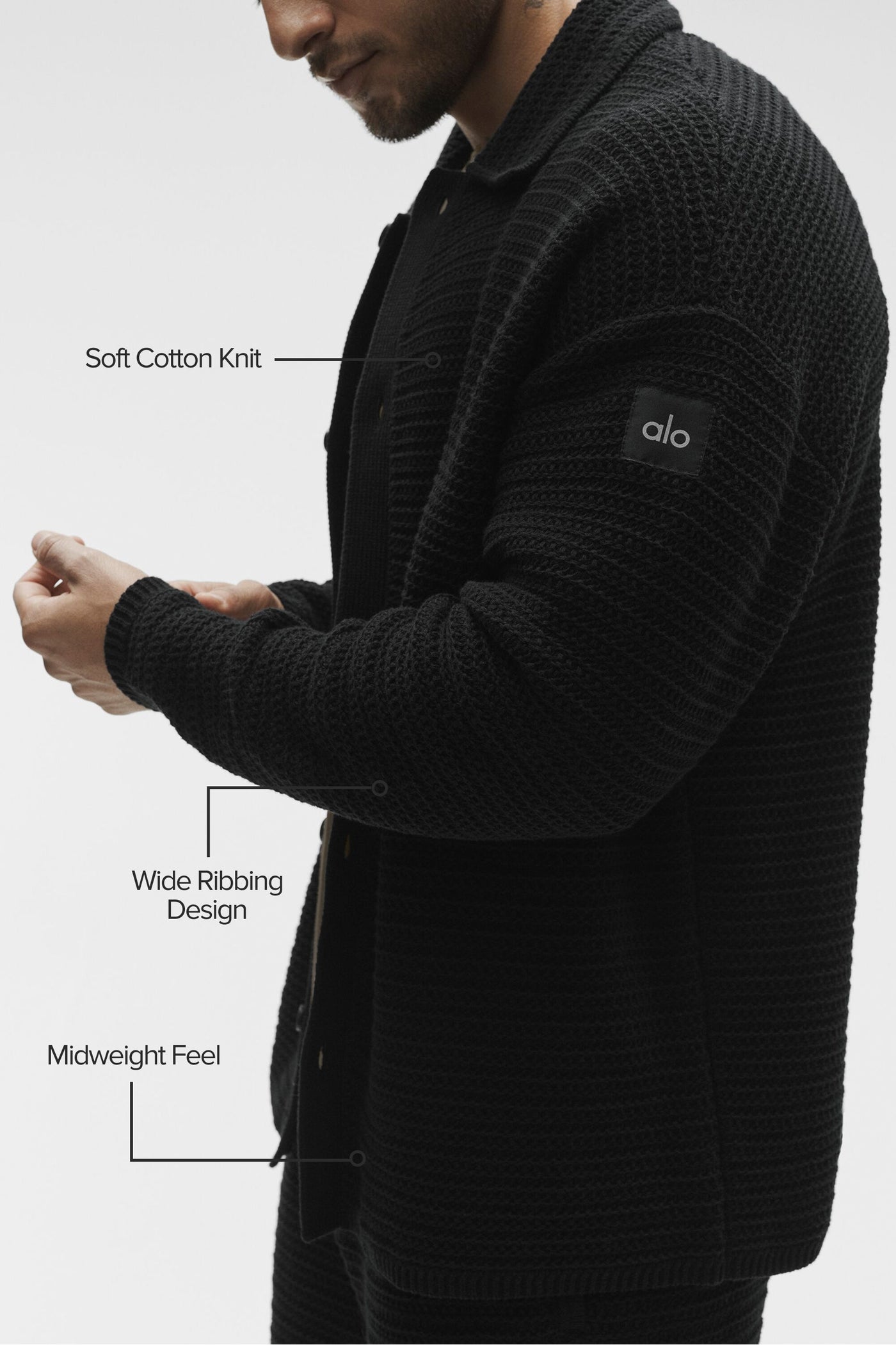 Chemise Manches Longues En Maille Shift - Noir