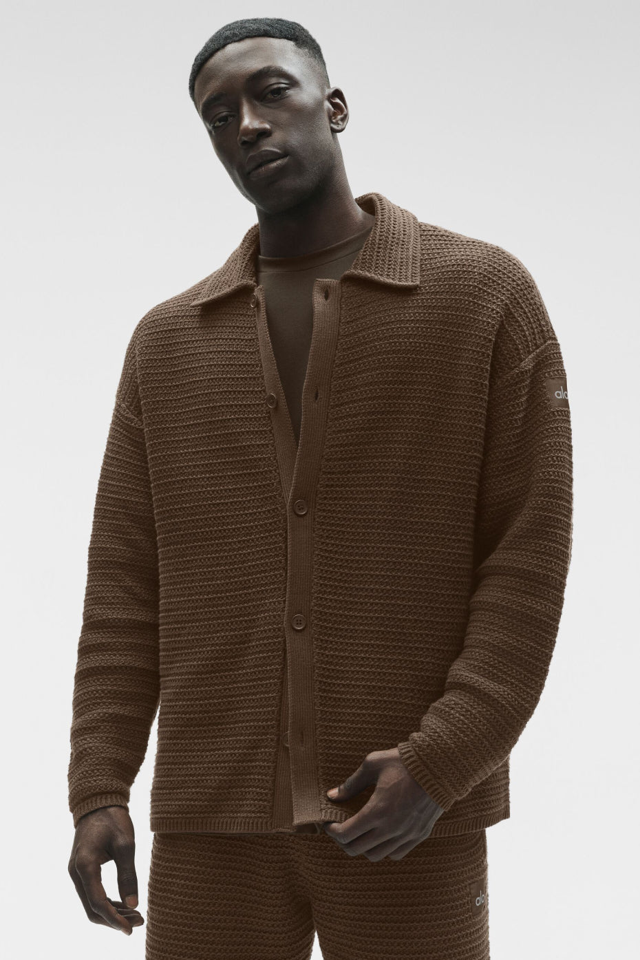 Chemise Manches Longues En Maille Shift - Espresso