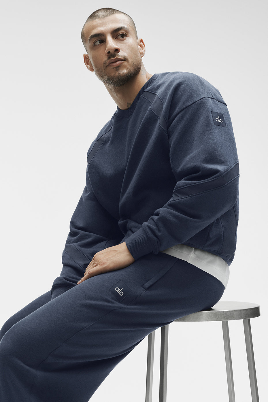 Sweat-Shirt Col Ras-Du-Cou Field - Navy