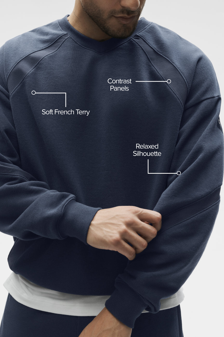 Sweat-Shirt Col Ras-Du-Cou Field - Navy