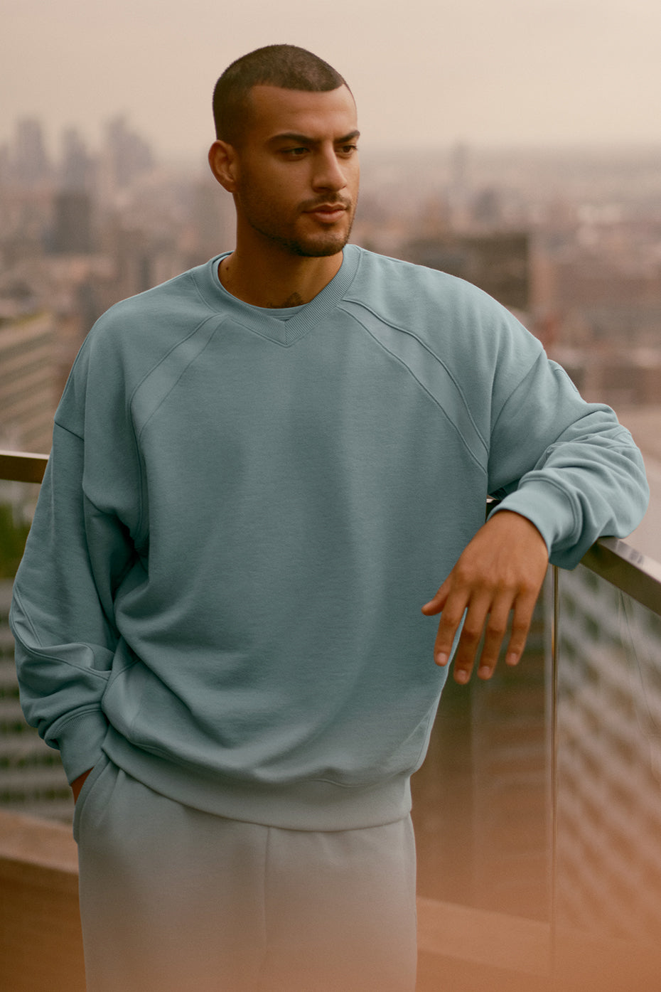 Sweat-Shirt Col Ras-Du-Cou Field - Desert Sage