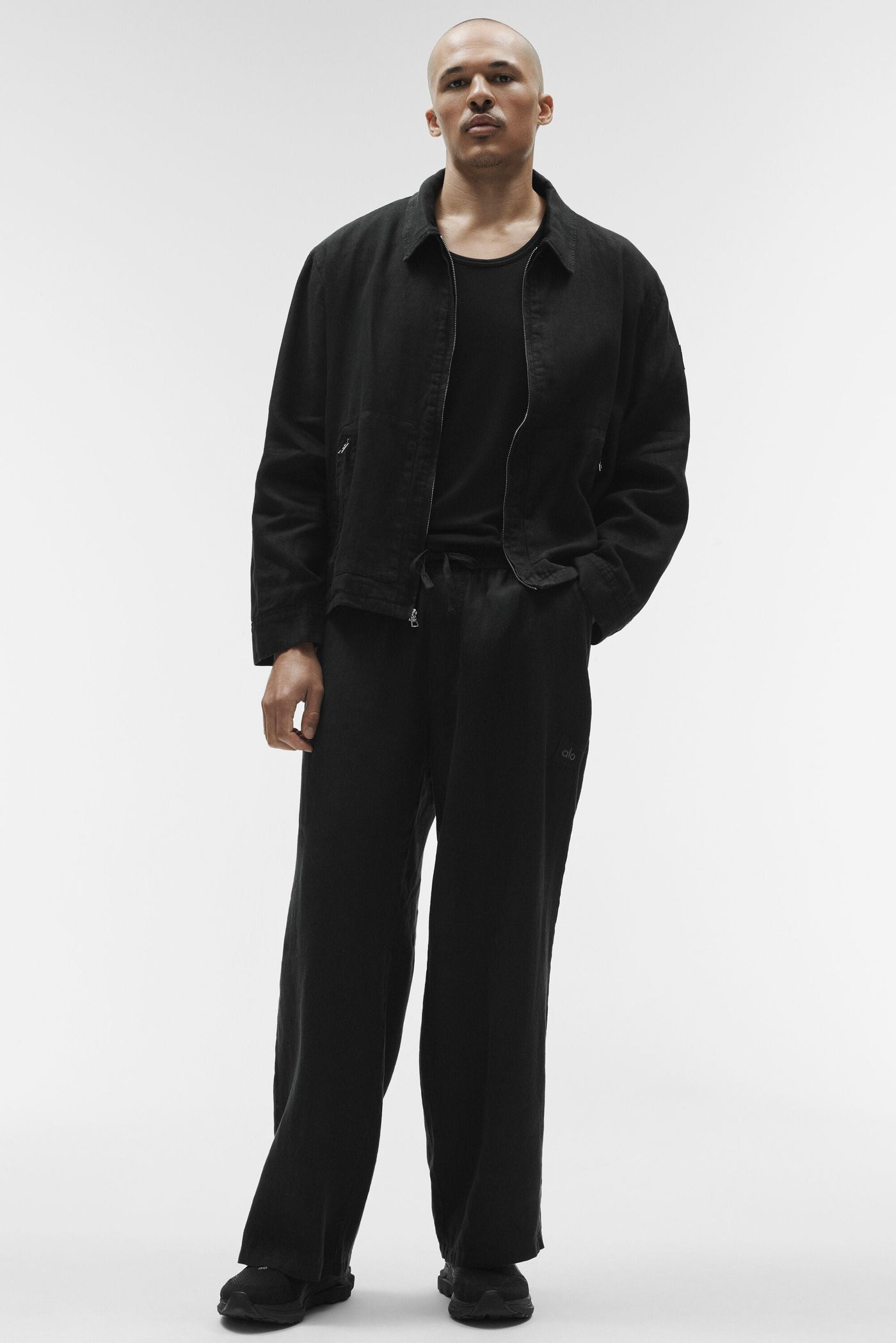 Veste Zippée Linen Days - Noir