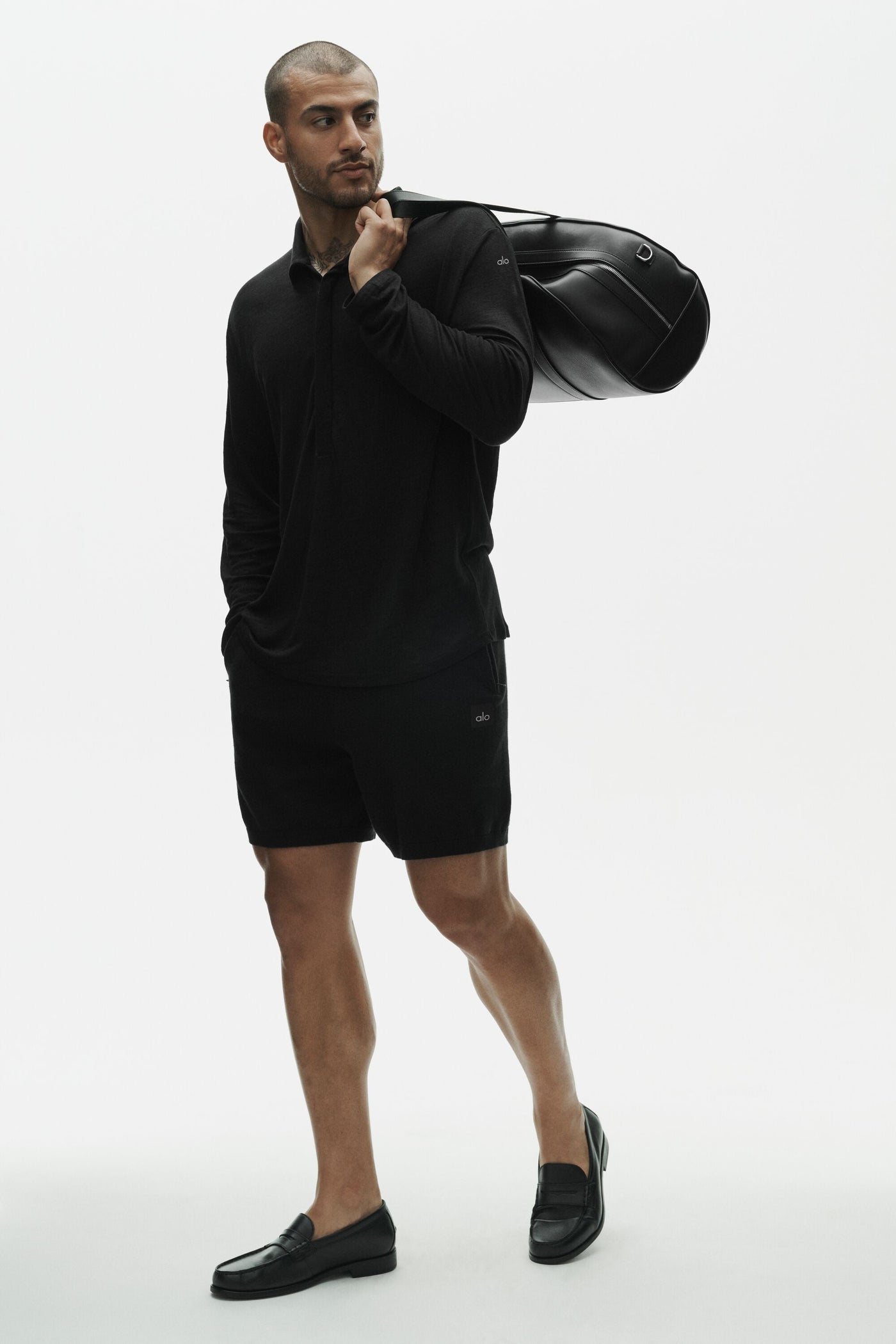Pull Manches Longues En Jersey De Lin Coastal - Noir