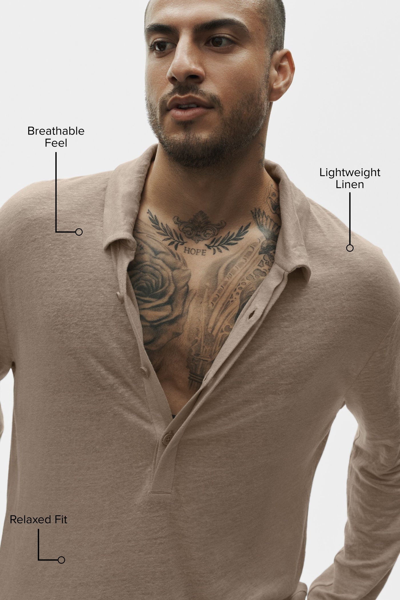 Pull Manches Longues En Jersey De Lin Coastal - Gravel
