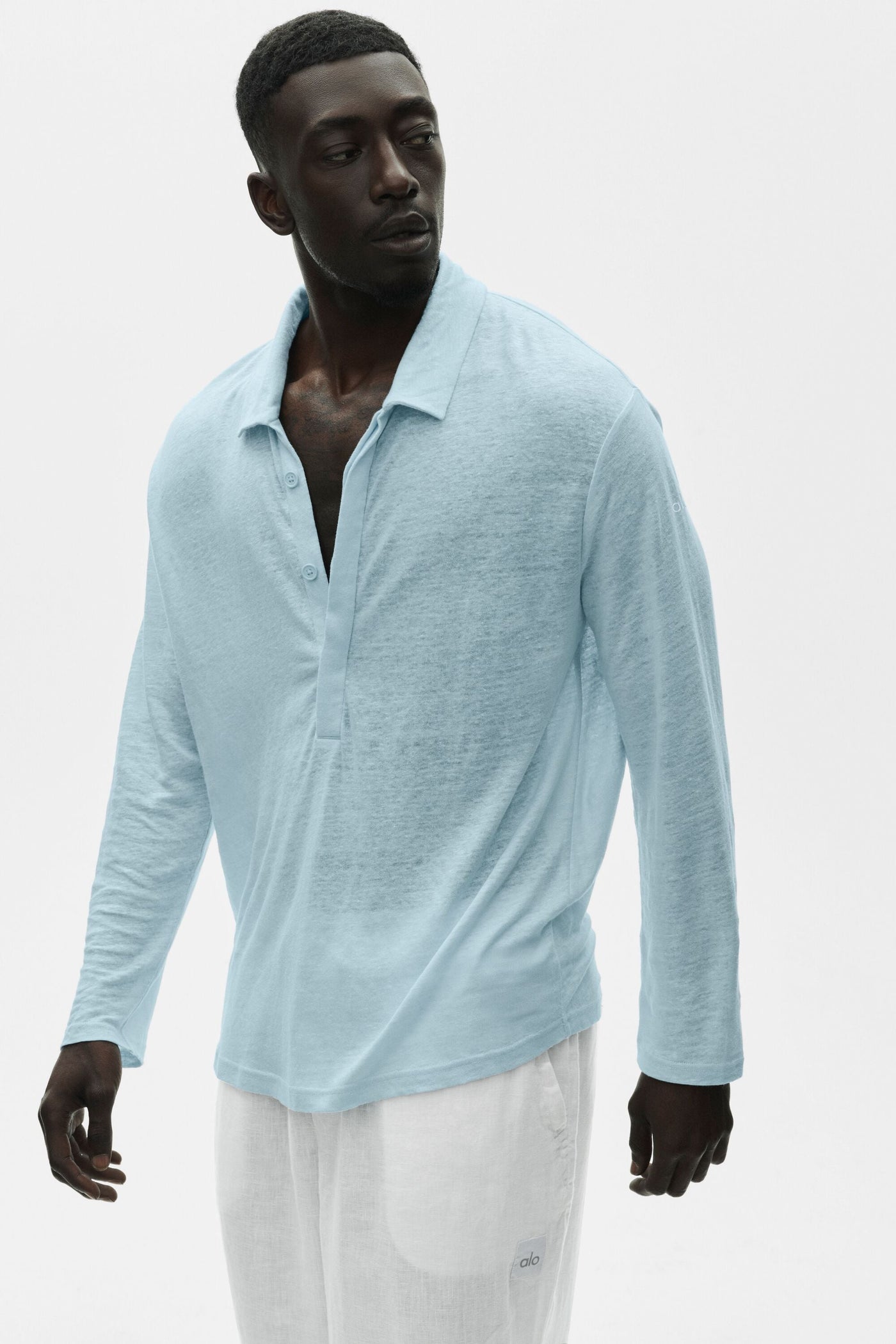 Pull Manches Longues En Jersey De Lin Coastal - Seaside Blue