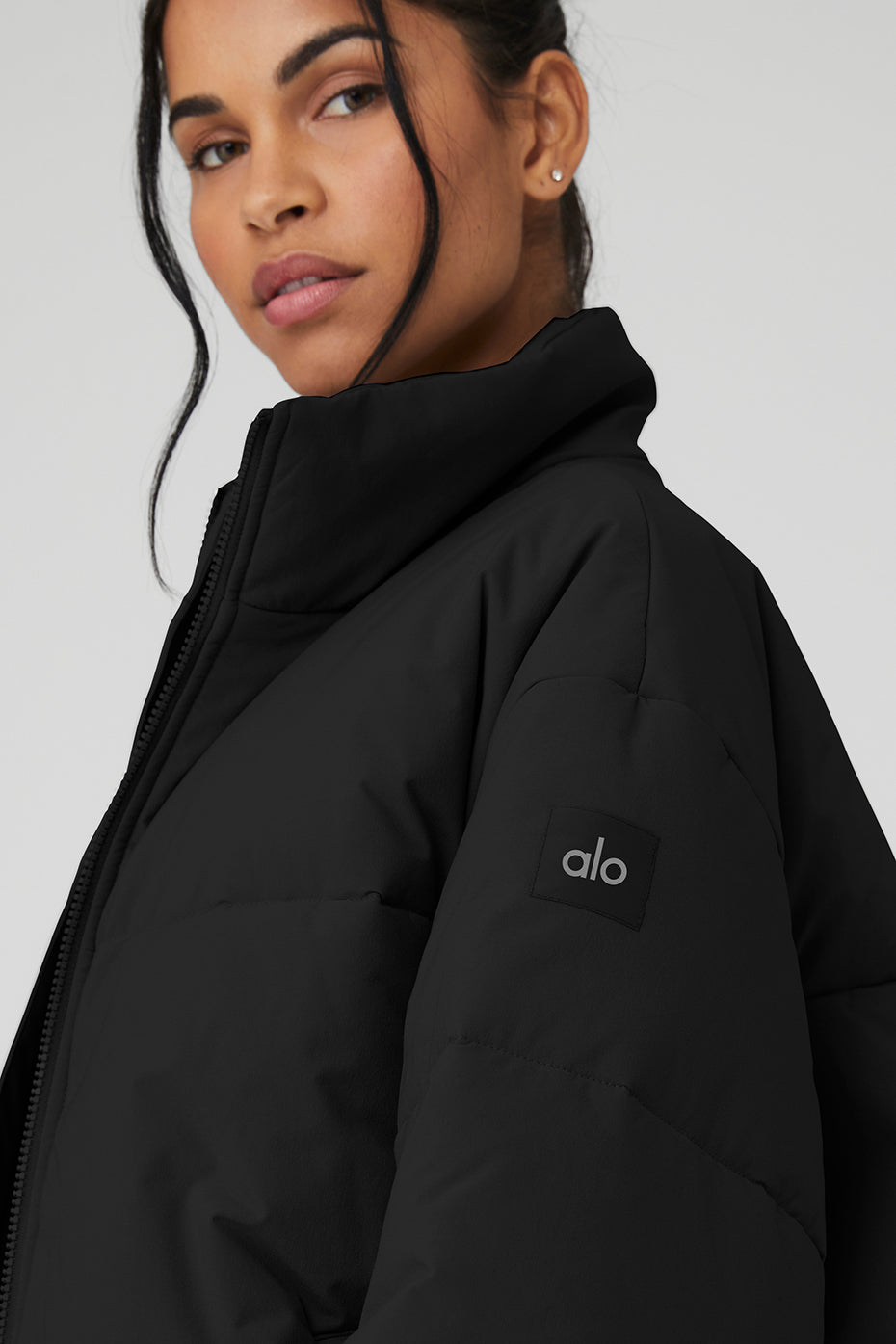 Doudoune En Tissu Stretch Street - Noir