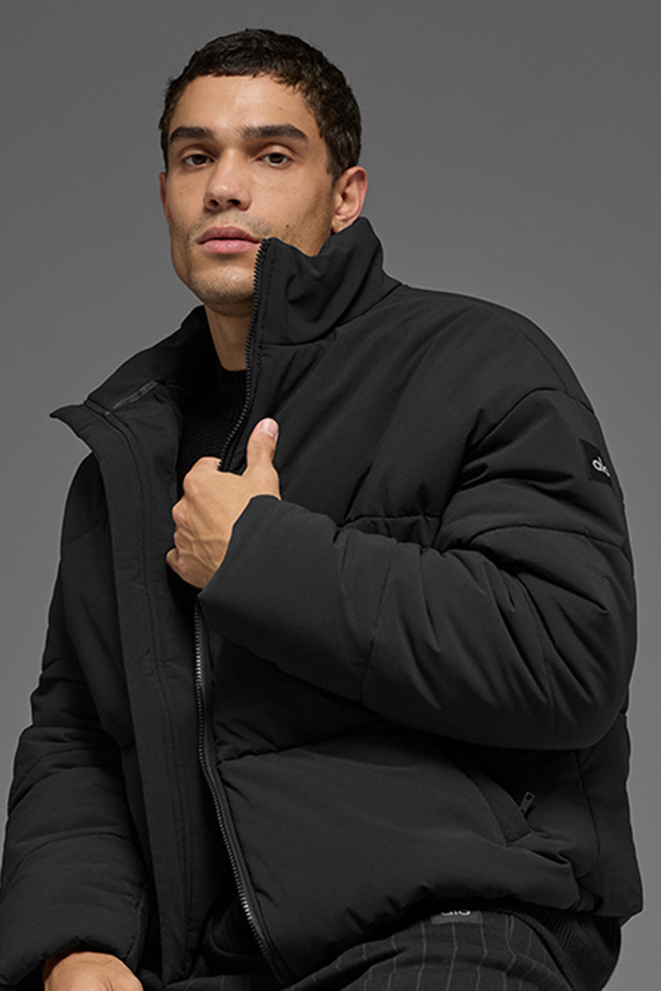 Doudoune En Tissu Stretch Street - Noir