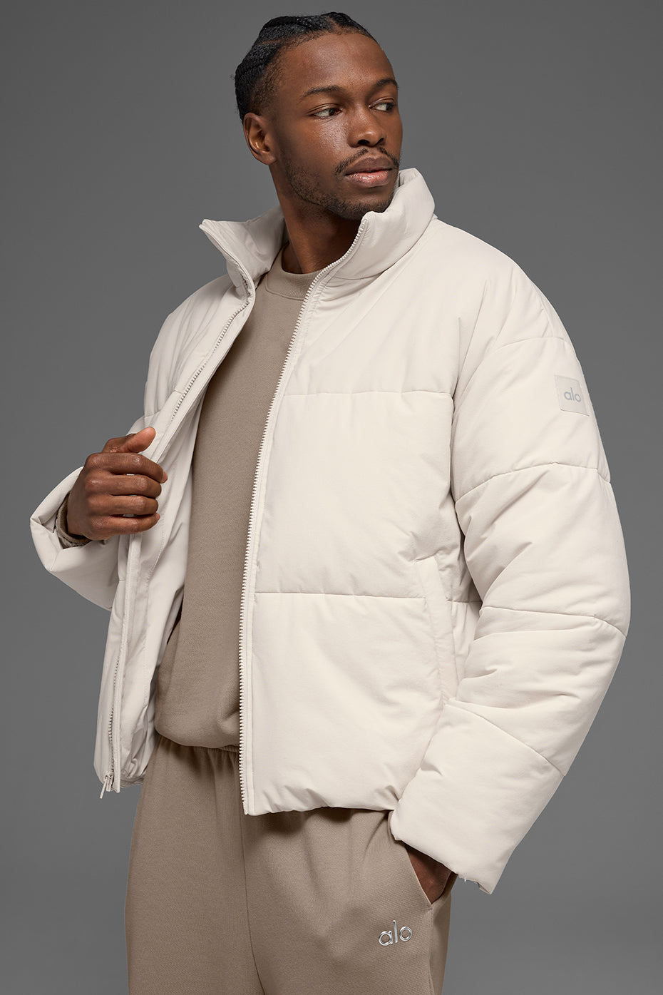 Doudoune En Tissu Stretch Street - Bone