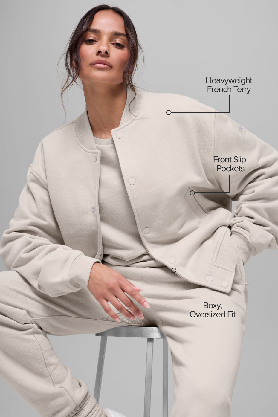 Veste Renown Varsity - Bone